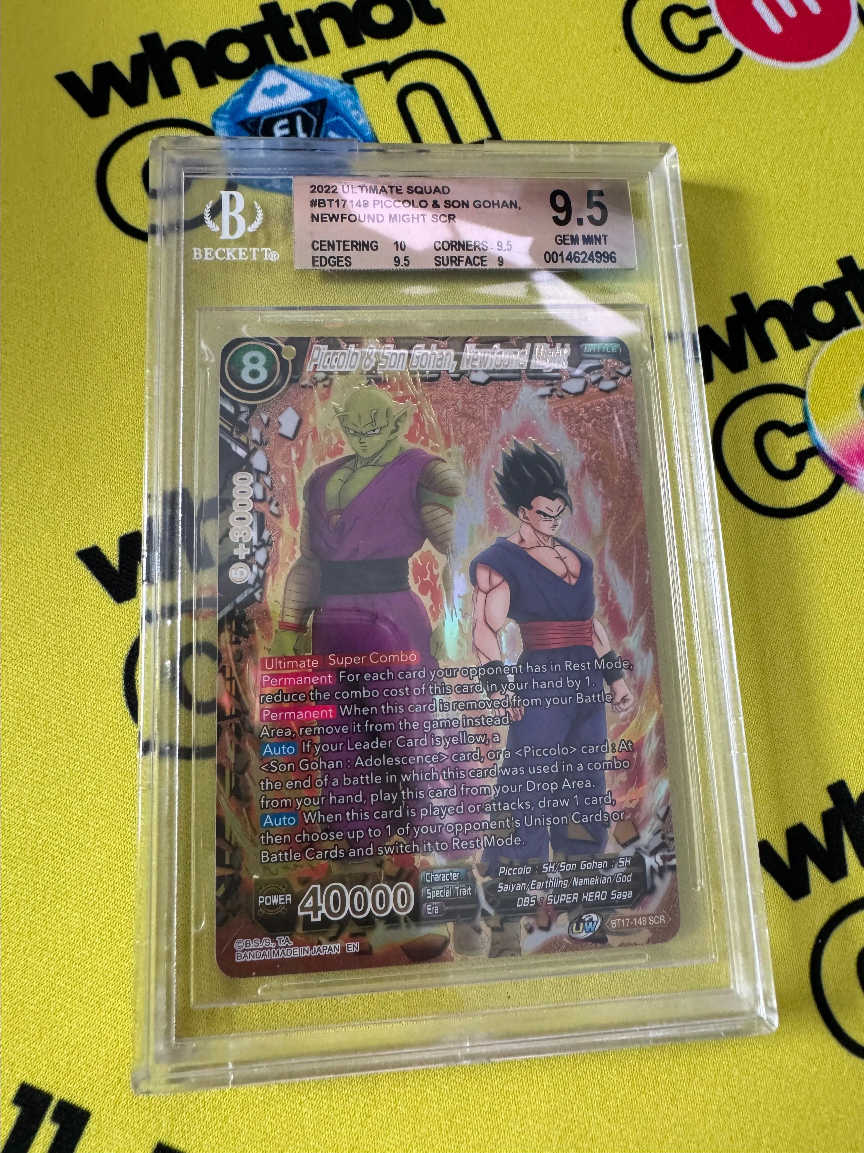 Product image for Bgs 9.5 Gohan Piccolo SCR slab