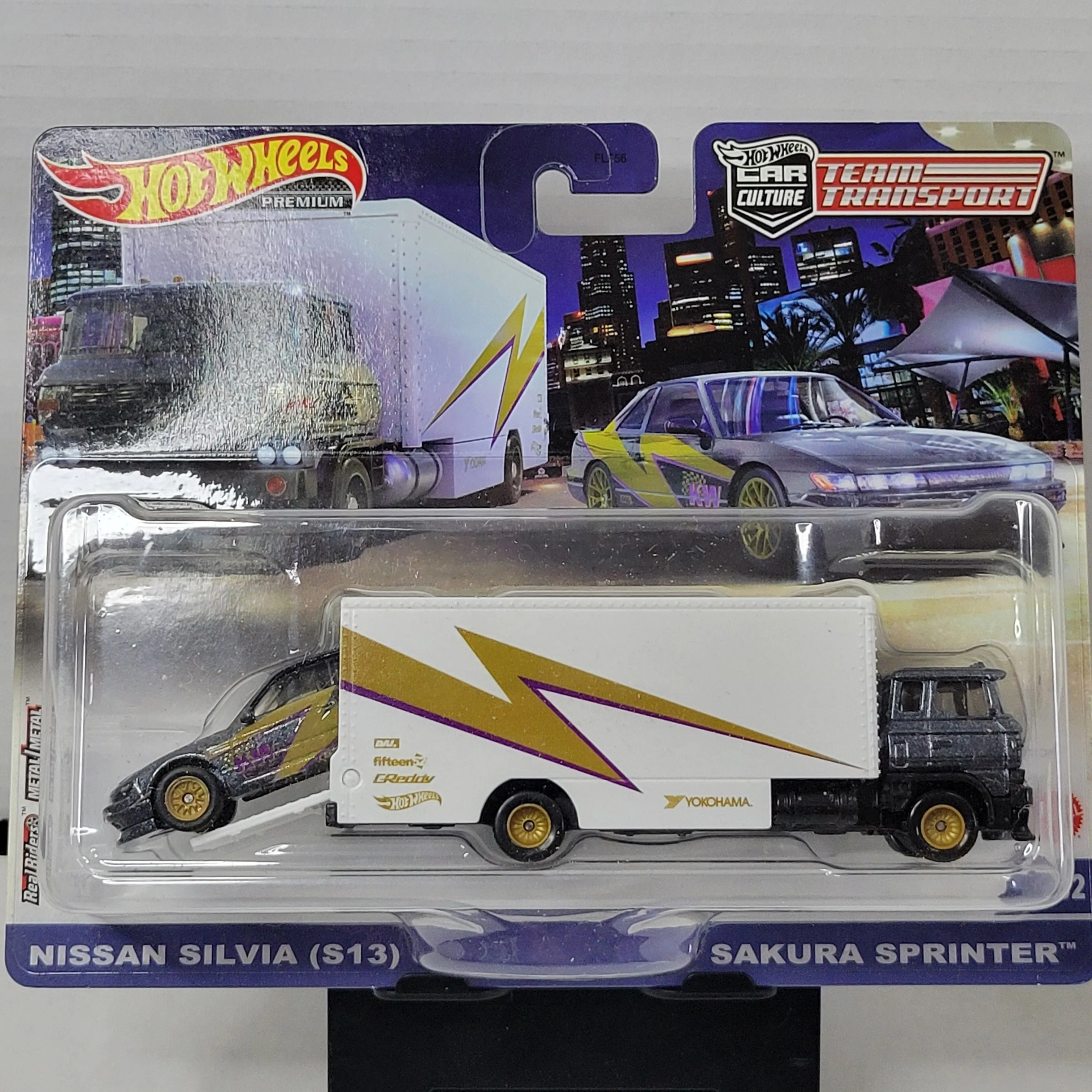 Product image for Hot Wheels Premium: Car Culture Team Transport Nissan Silvia (S13) Sakura Sprinter
