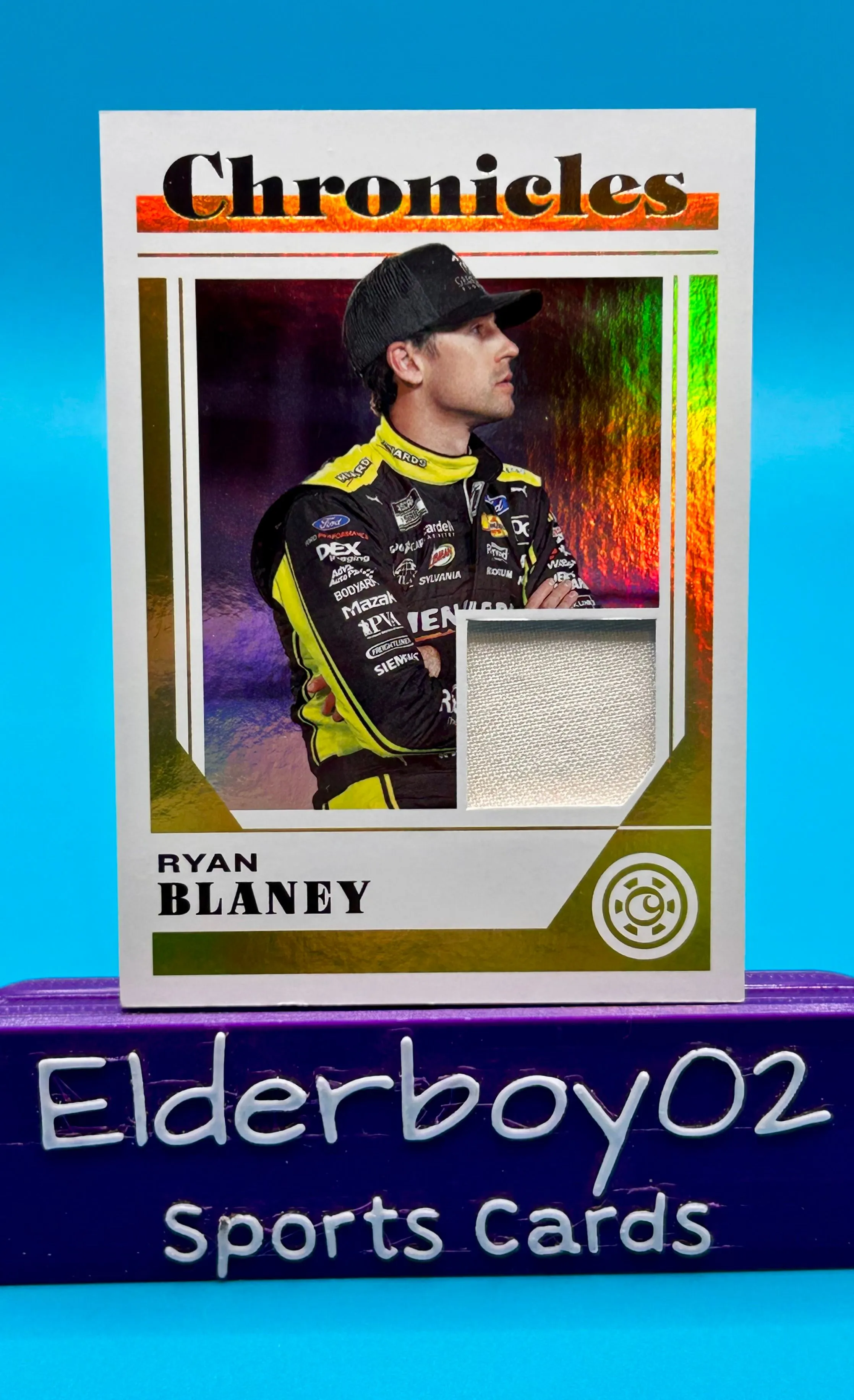 Product image for Ryan Blaney Firesuit Swatches 2023 Panini Chronicles Racing Nascar