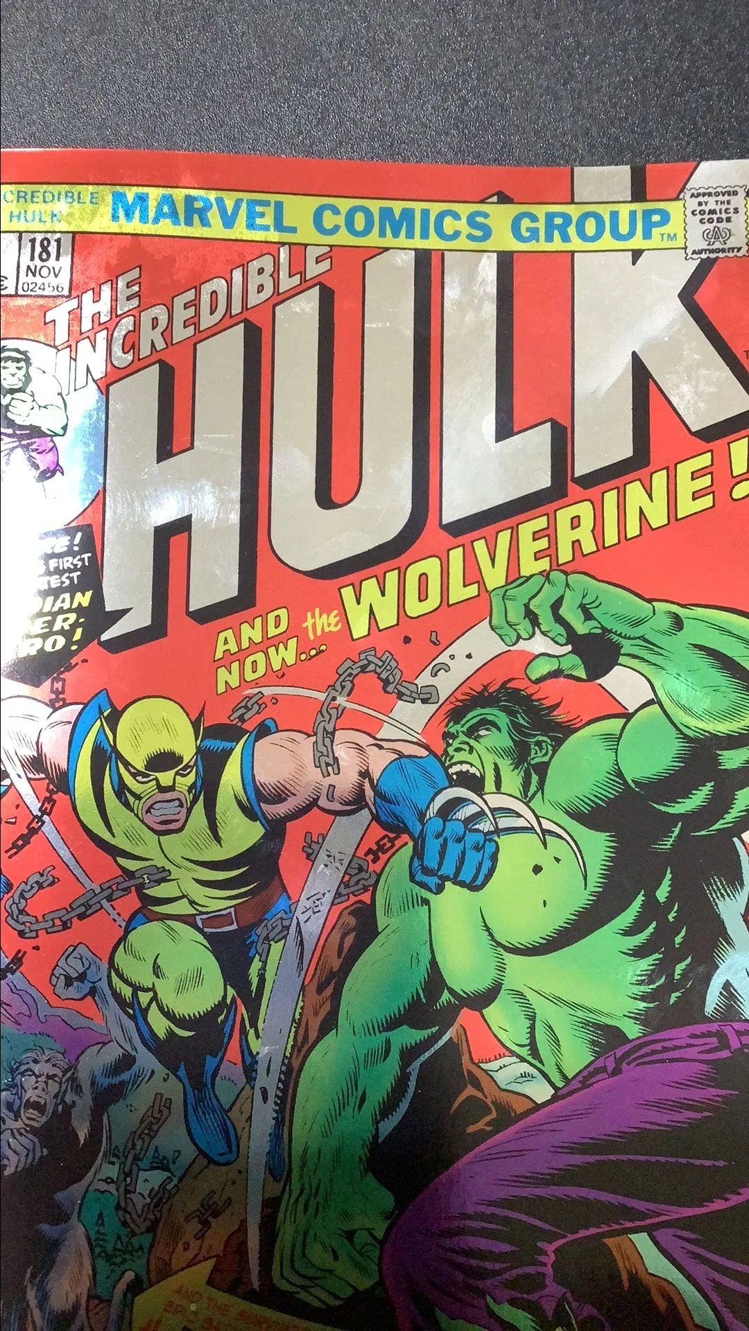 Product image for [FOIL] Incredible Hulk #181 Facsimile Variant