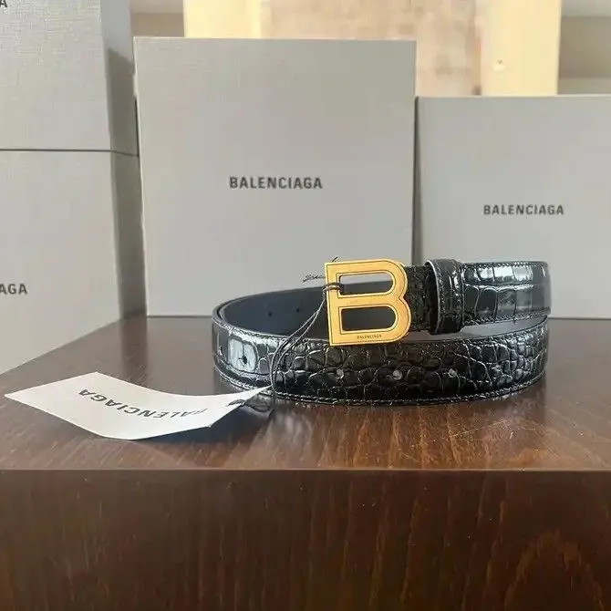 Product image for Balenciaga, Unisex Croc Embossed Belt BNWB 95CM