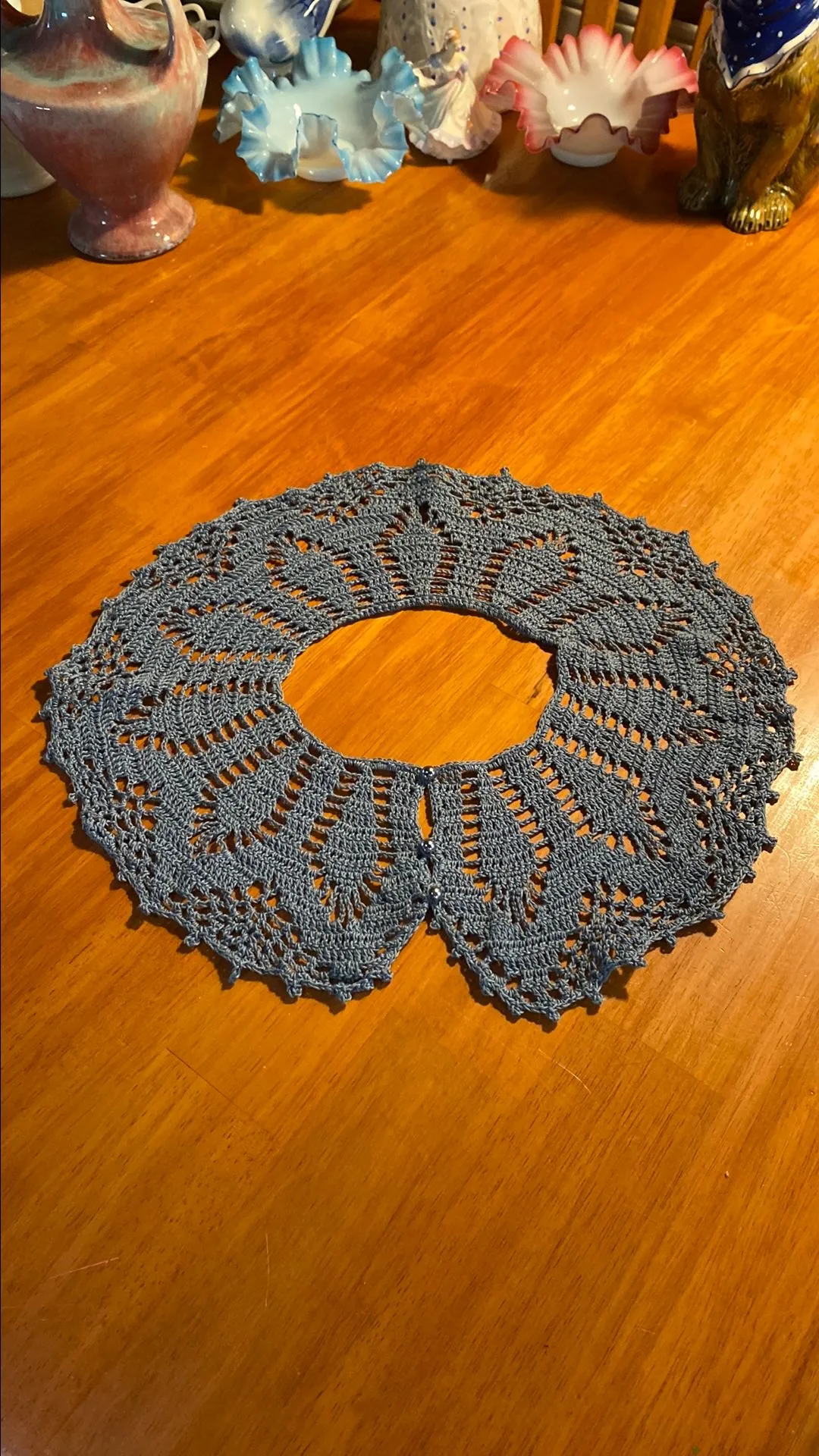 Product image for 37. Blue Crocheted Collar