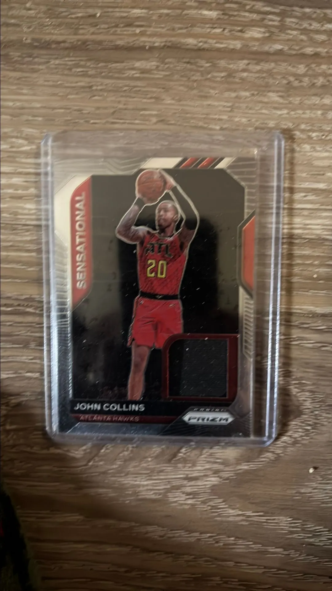 Product image for John Collins  2020 Prizm game used Hawks