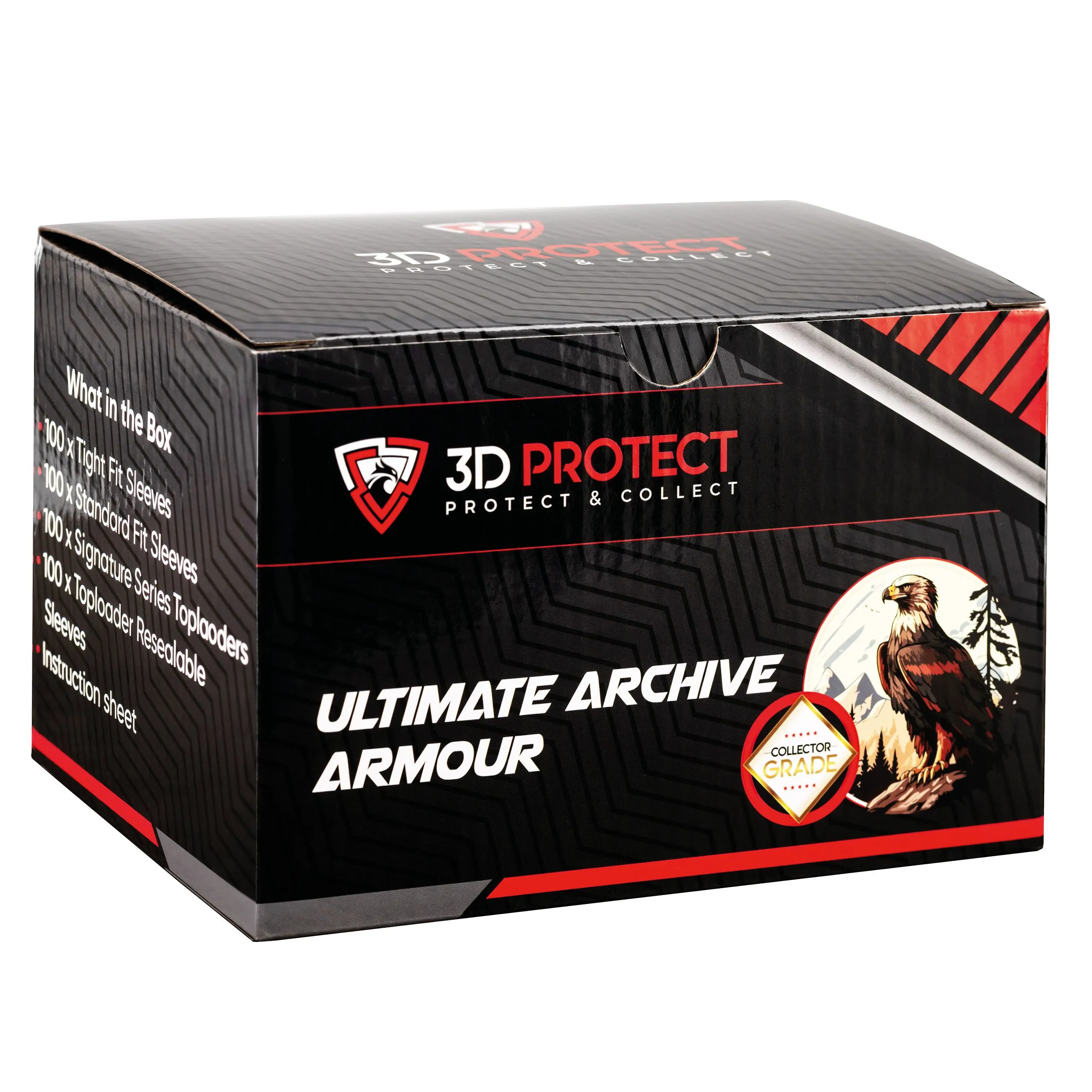 3D-Protect Archive Armour Toploader Sleeves Bundle  4-in-1 Card Protector  Sleeve Set 400-Pcs Card  Whatnot: Shop, Sell, Connect