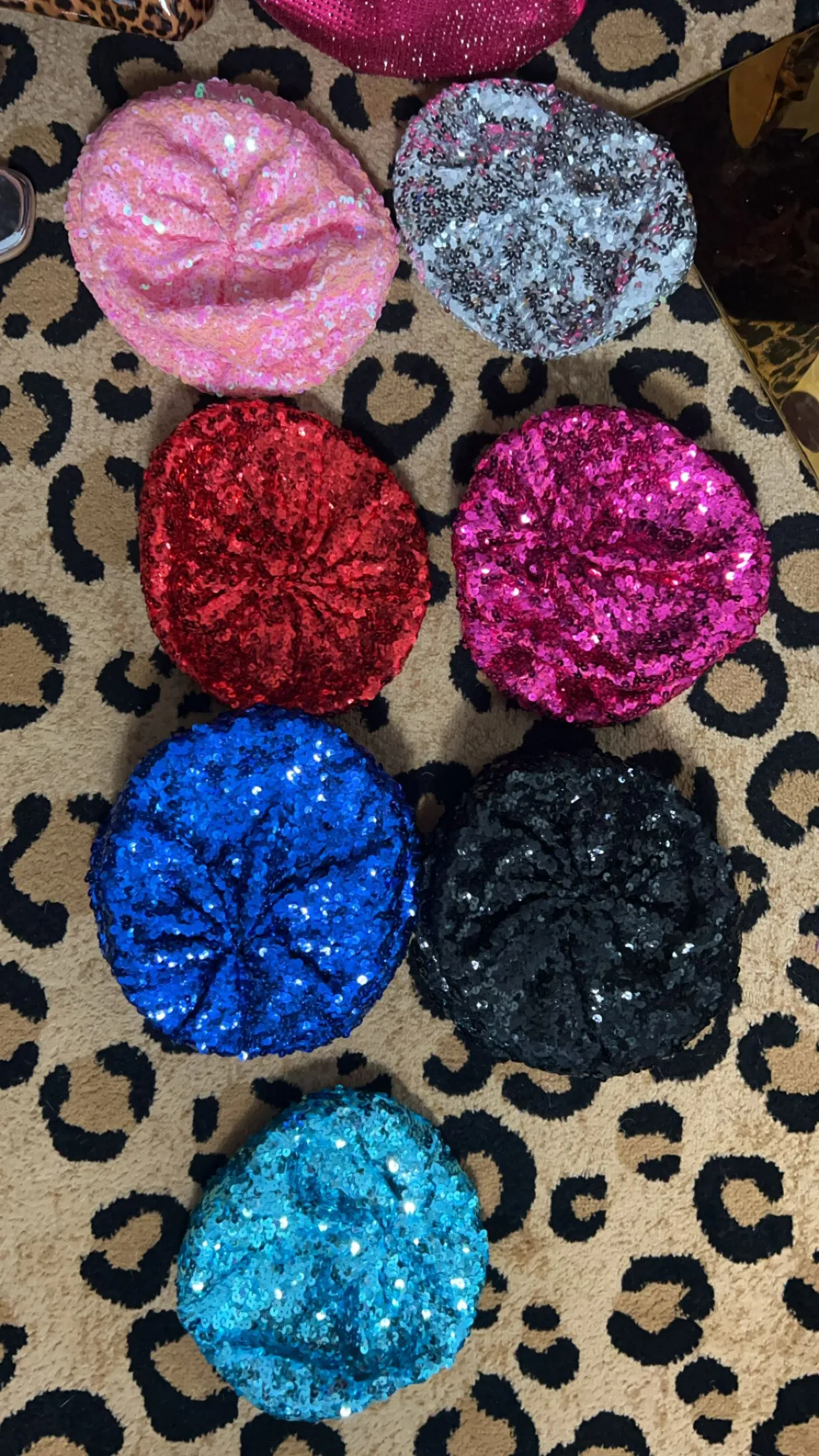 Product image for New! Sequin Beret Hats , Multiple Colors Available
