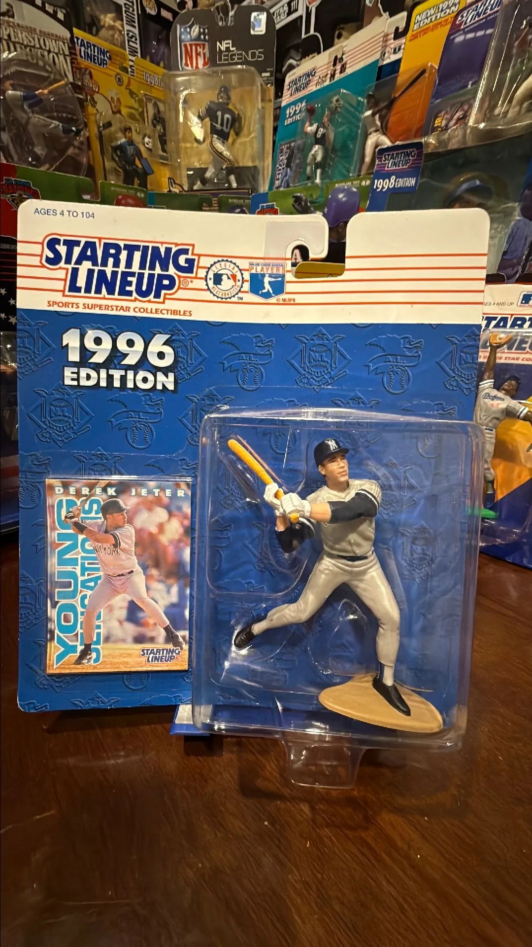 Product image for 1996 Kenner SLU Starting Lineup Derek Jeter Figure Toy Rare HTF New York Yankees