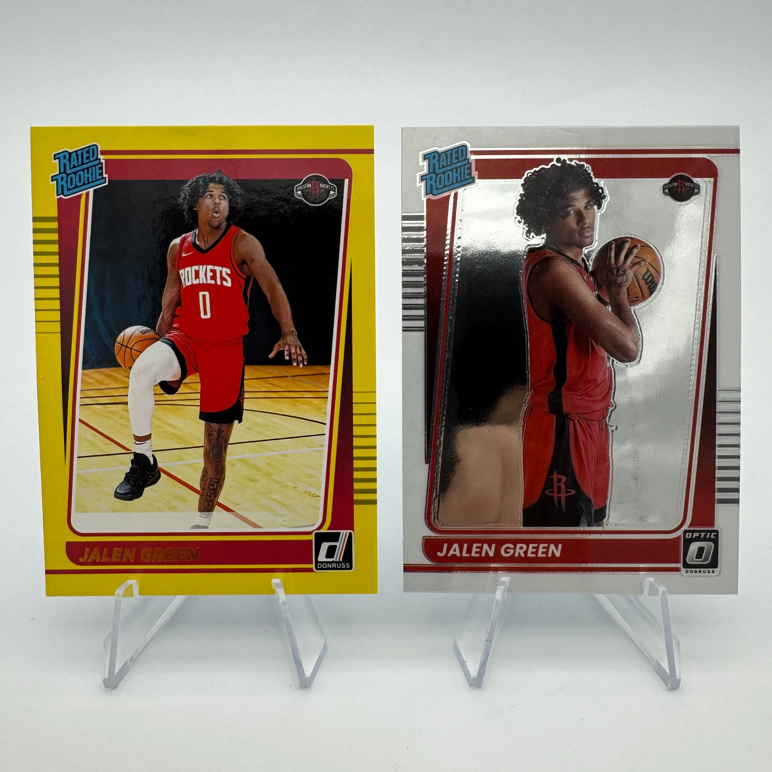Product image for Jalen Green 2021-22 Donruss Rated Rookie Yellow Flood