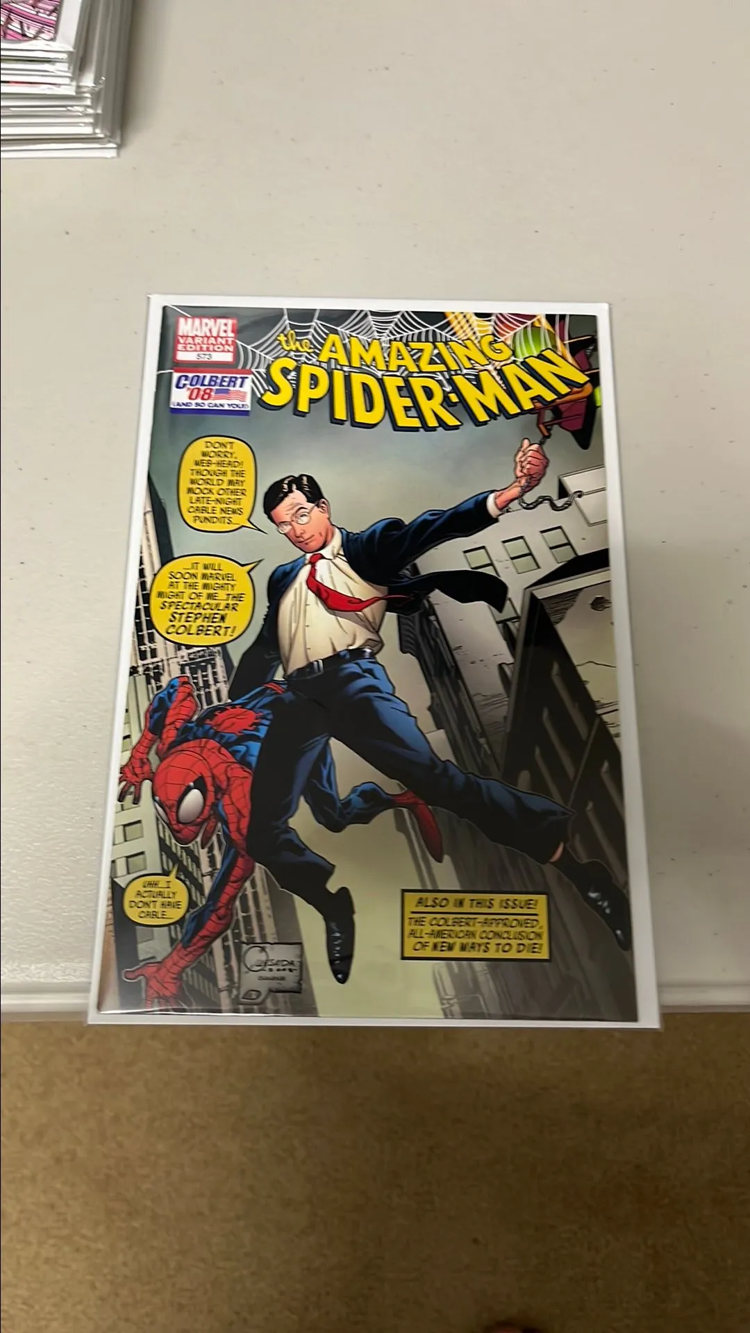 Product image for Amazing Spider-Man #573 - Stephen Colbert Variant