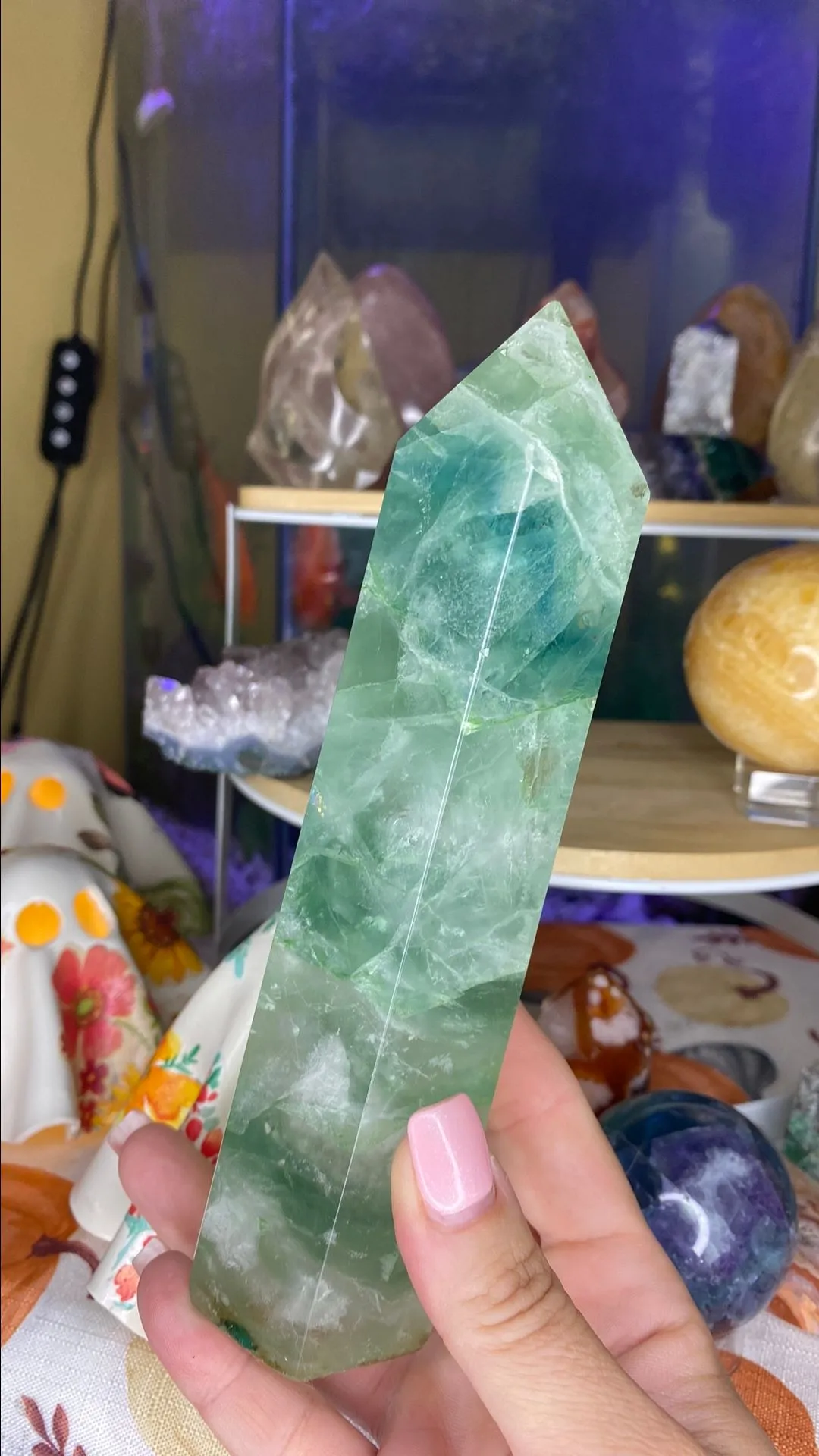 Product image for Green and blue flourite tower