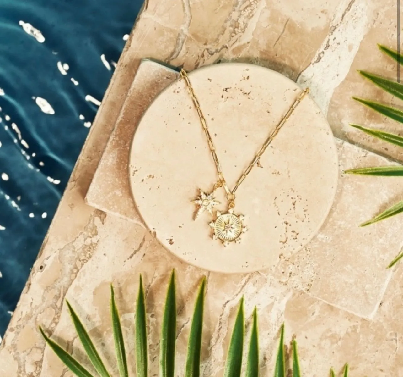 Product image for Jennifer Miller Starburst charm necklace 14K Gold Plated