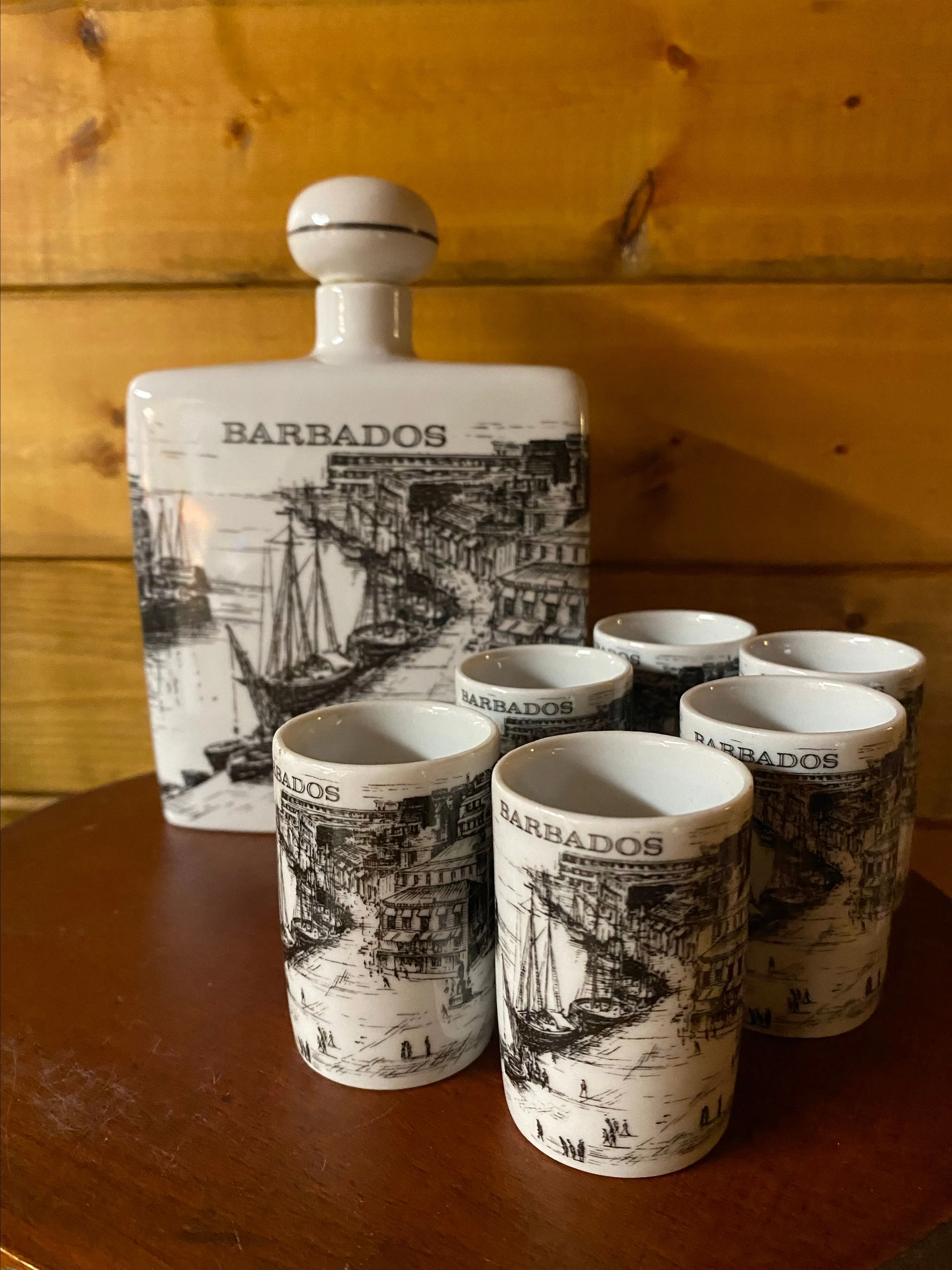 Product image for #015 Barbados Decanter and 6 Shot Glasses