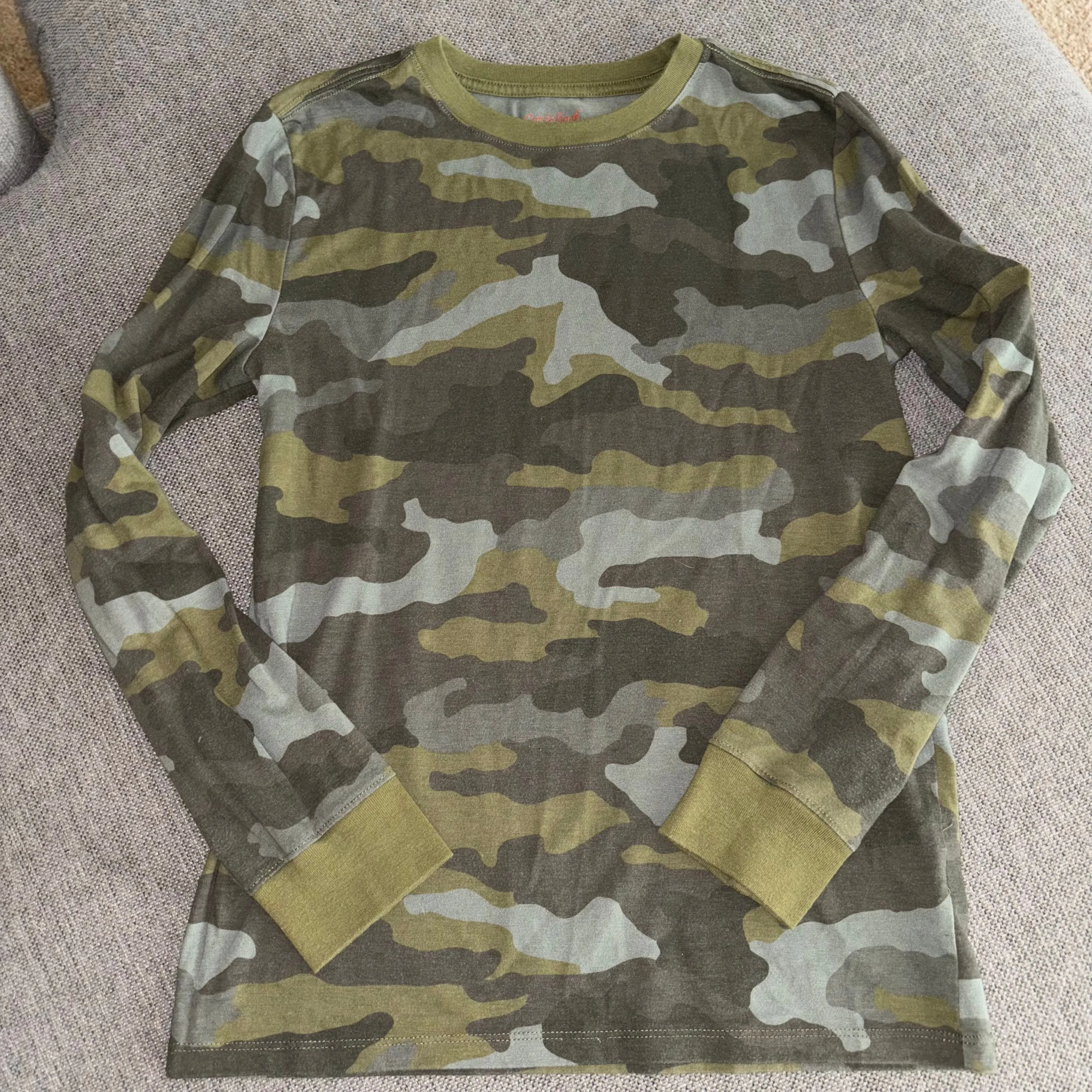 Product image for Cat & Jack long sleeve camo shirt, size 12-14