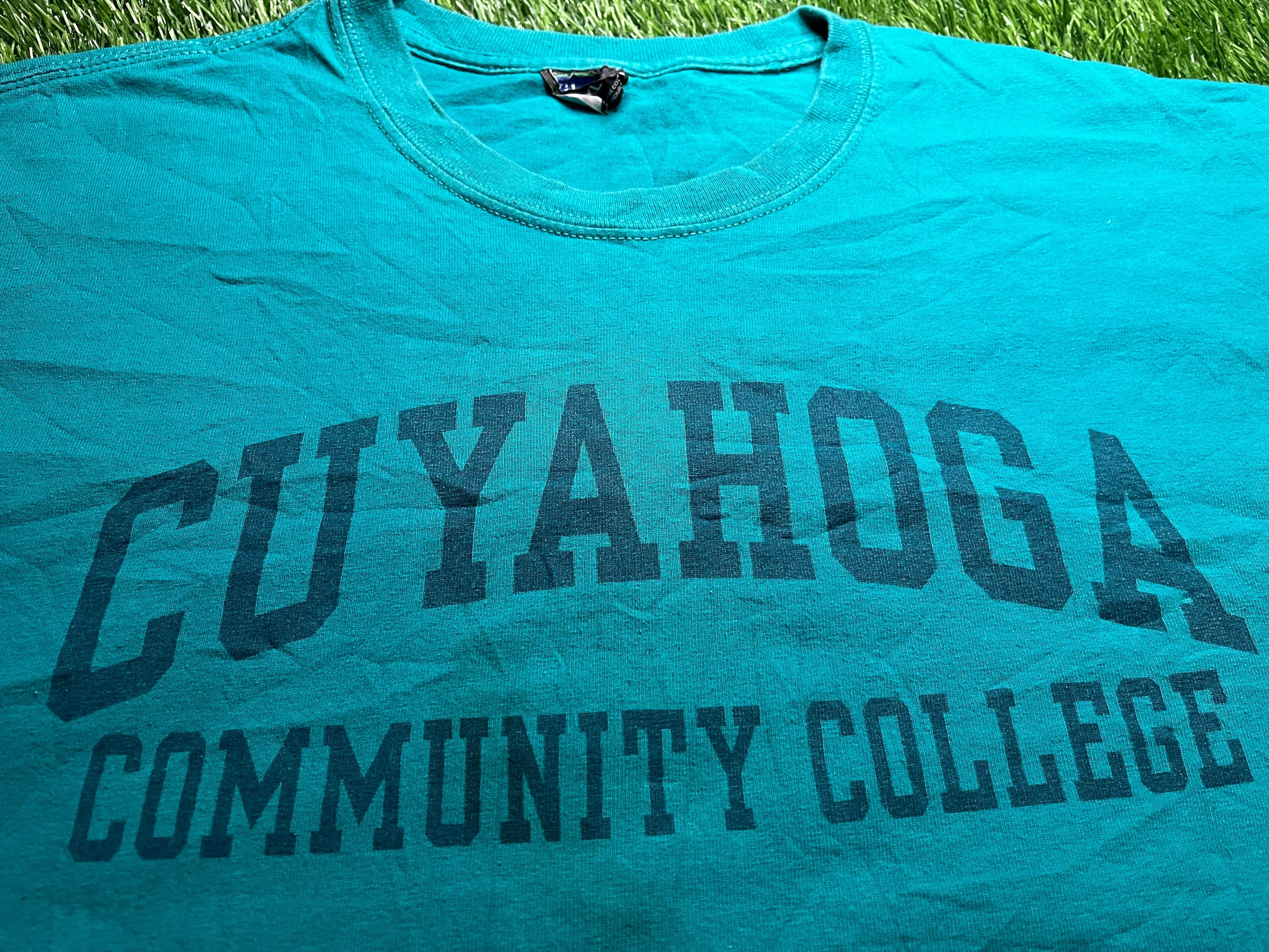 Product image for 105. 90s Cuyahoga Community College Tee Sz XL