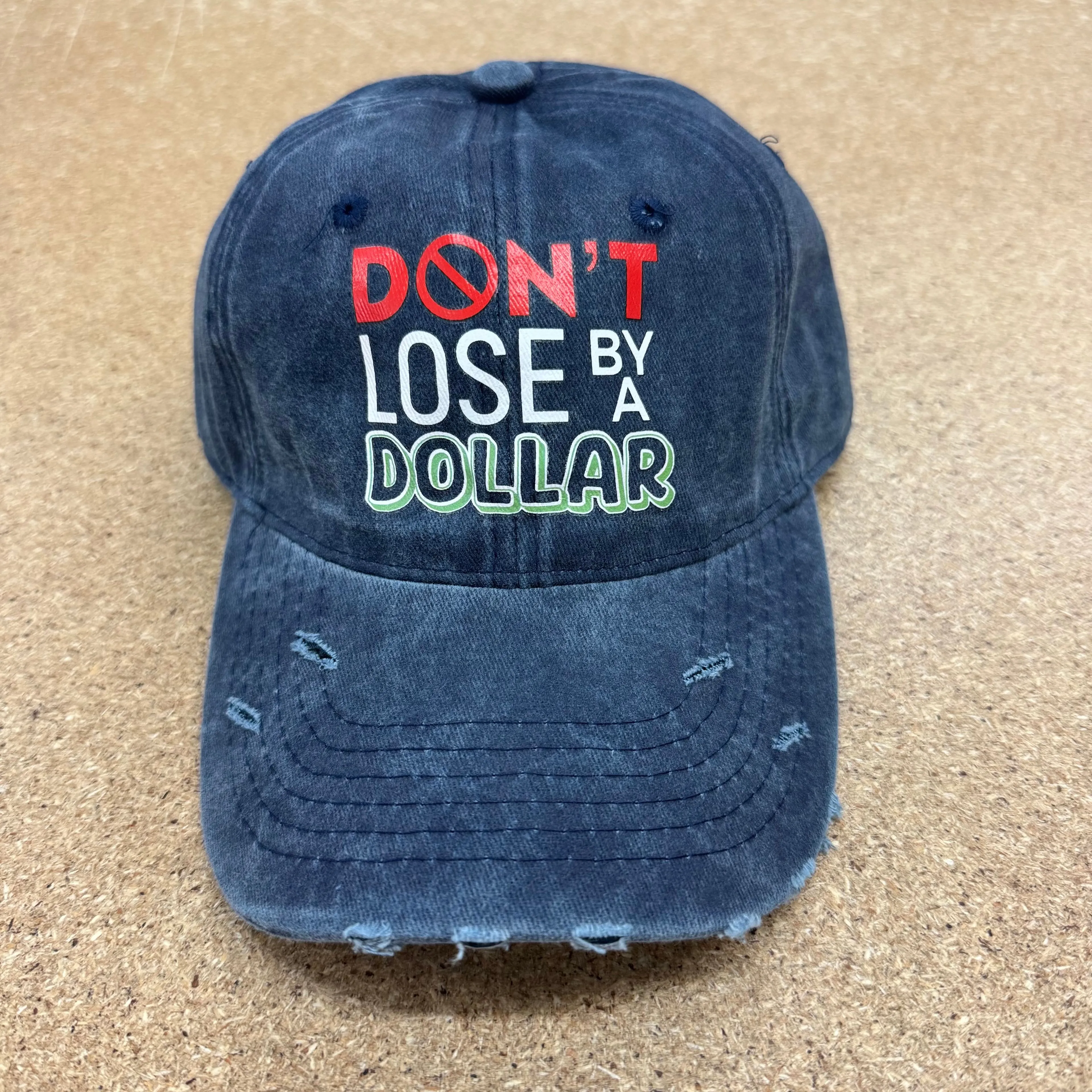 Product image for Navy Blue 'Don't Loose By A Dollar' Baseball Cap