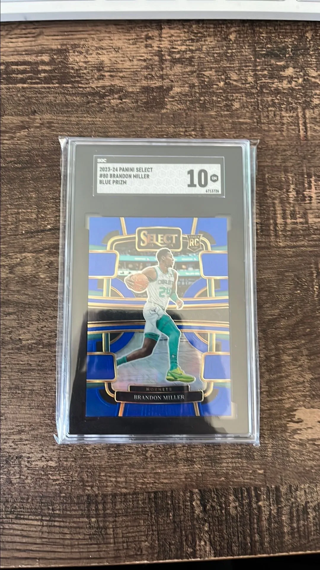 Product image for 2023-24 Panini Select Brandon Miller SGC Blue Prizm 10