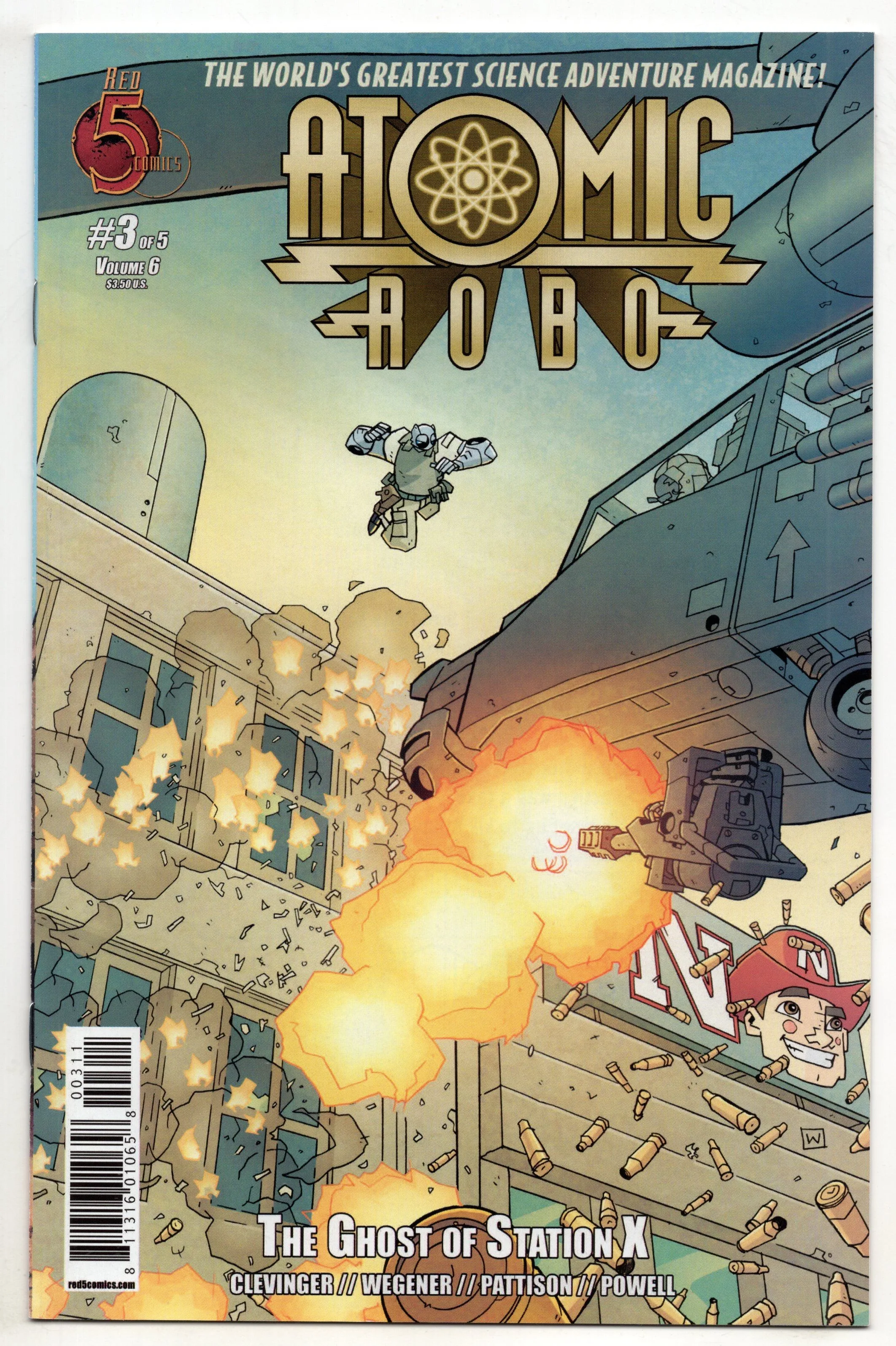 Product image for Atomic Robo The Ghost Of Station X #3 NM 1st Print Brian Clevinger Scott Wegener