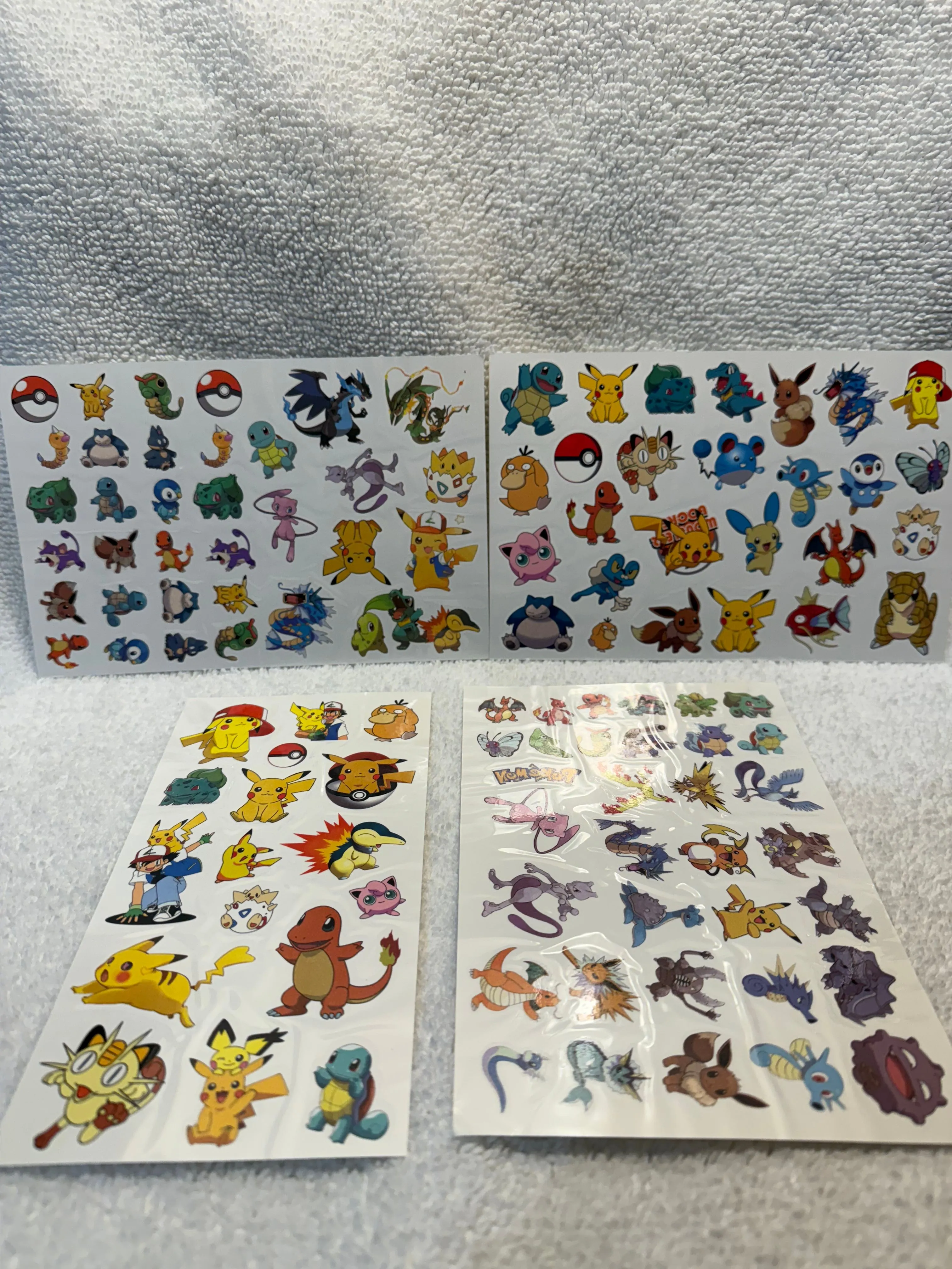 Product image for Pokemon Temporary Tattoos- 4 different sheets