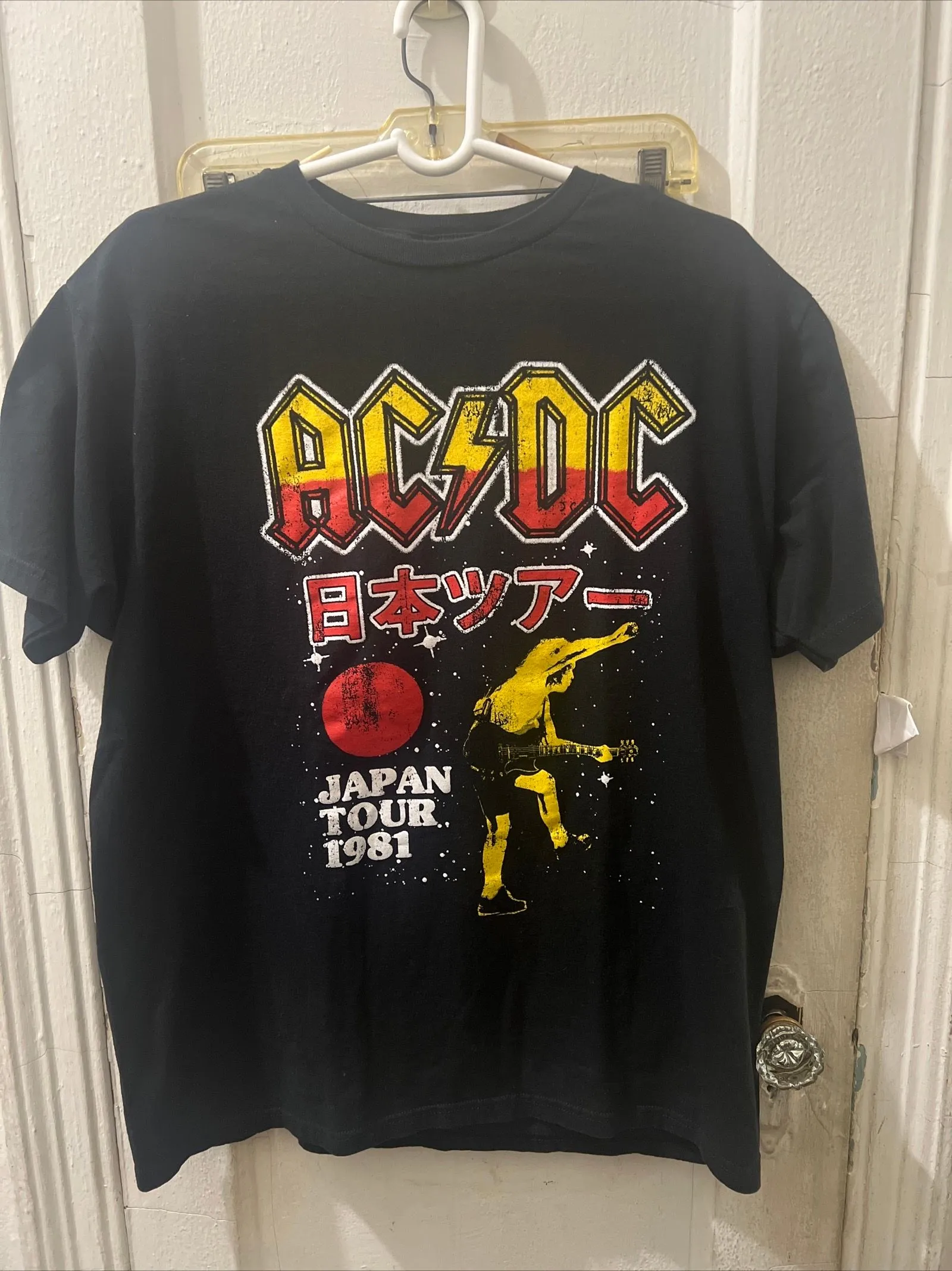 Product image for AC/DC 1981 japan tour black tshirt
