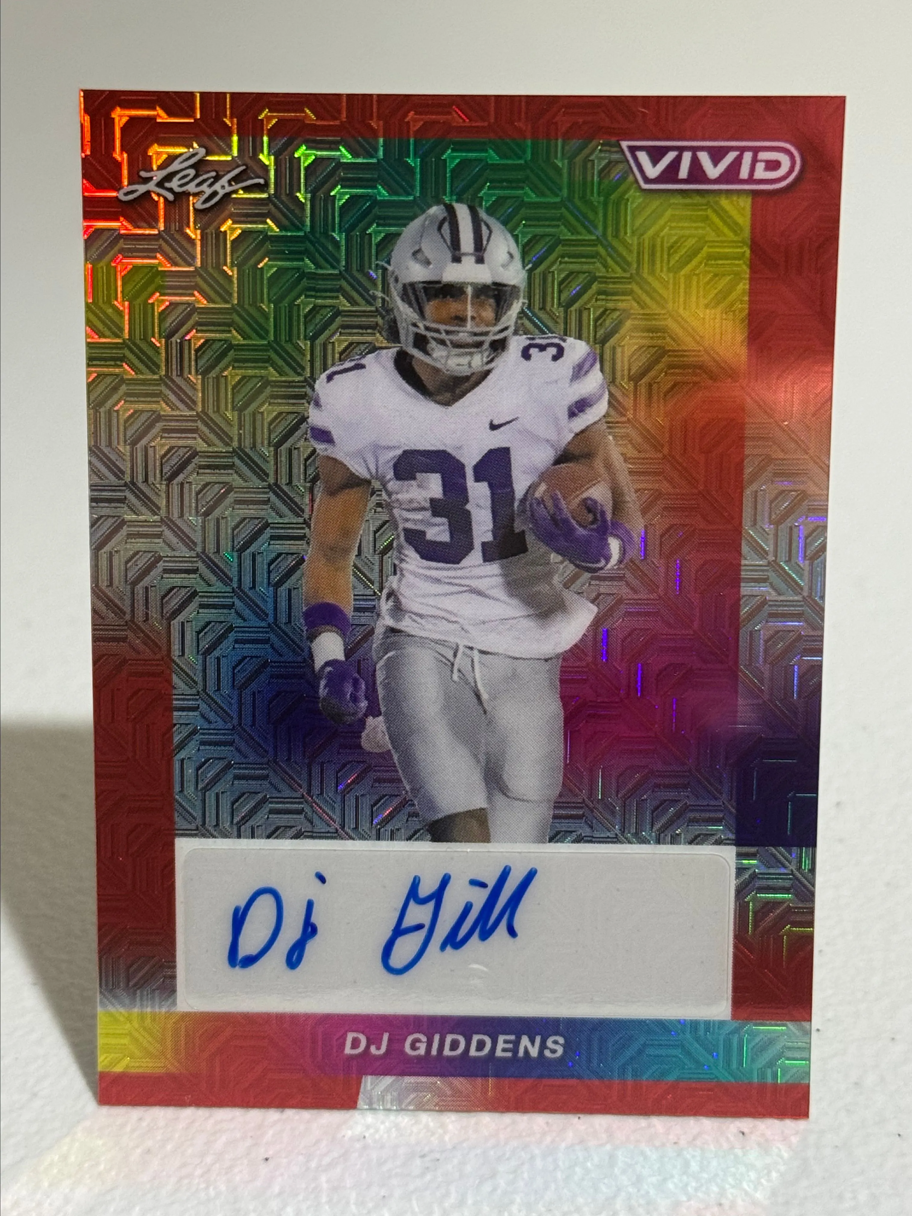 Product image for 2024 Leaf Vivid DJ Giddens 2/8 Auto Kansas State
