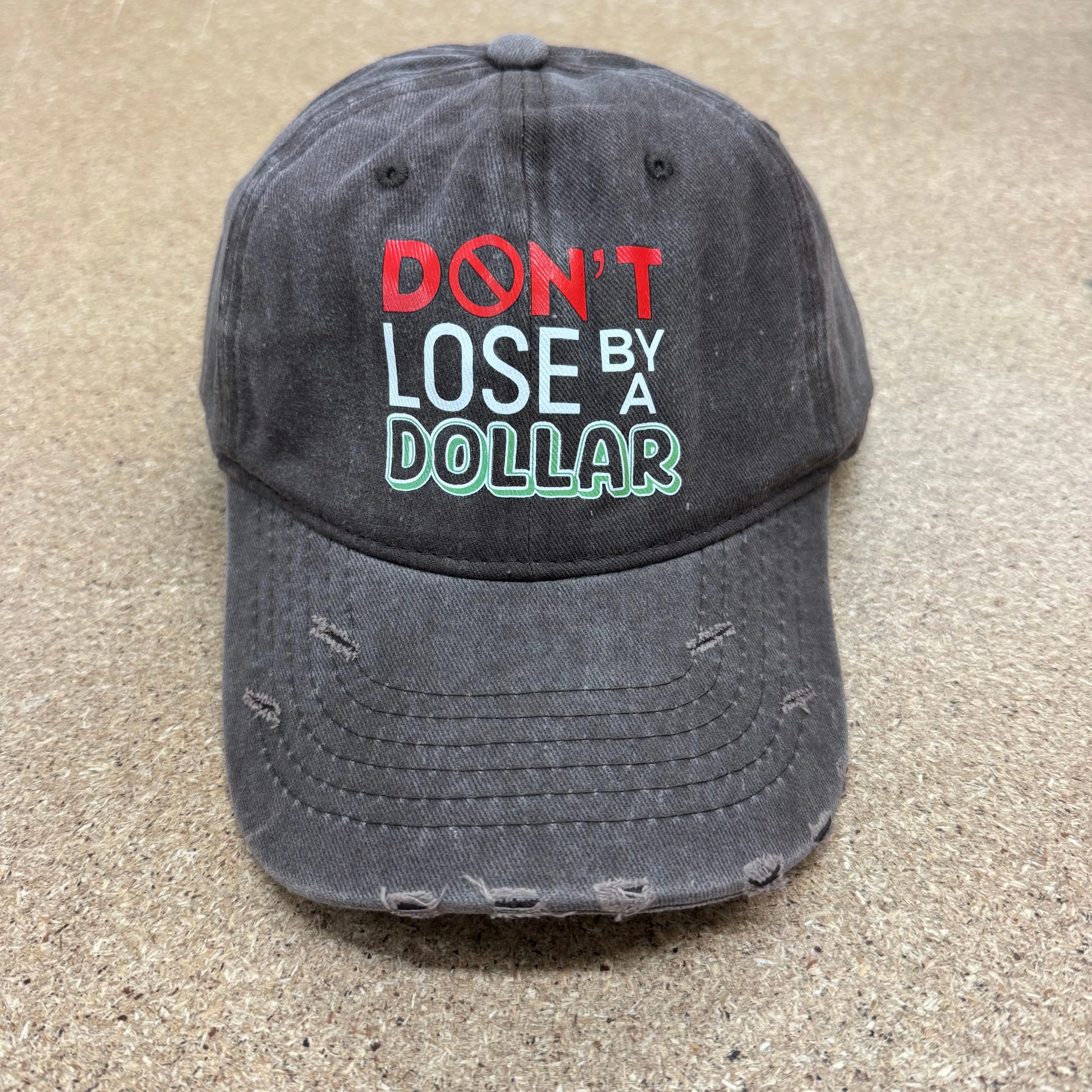 Product image for Brown 'Don't Loose By A Dollar' Baseball Cap