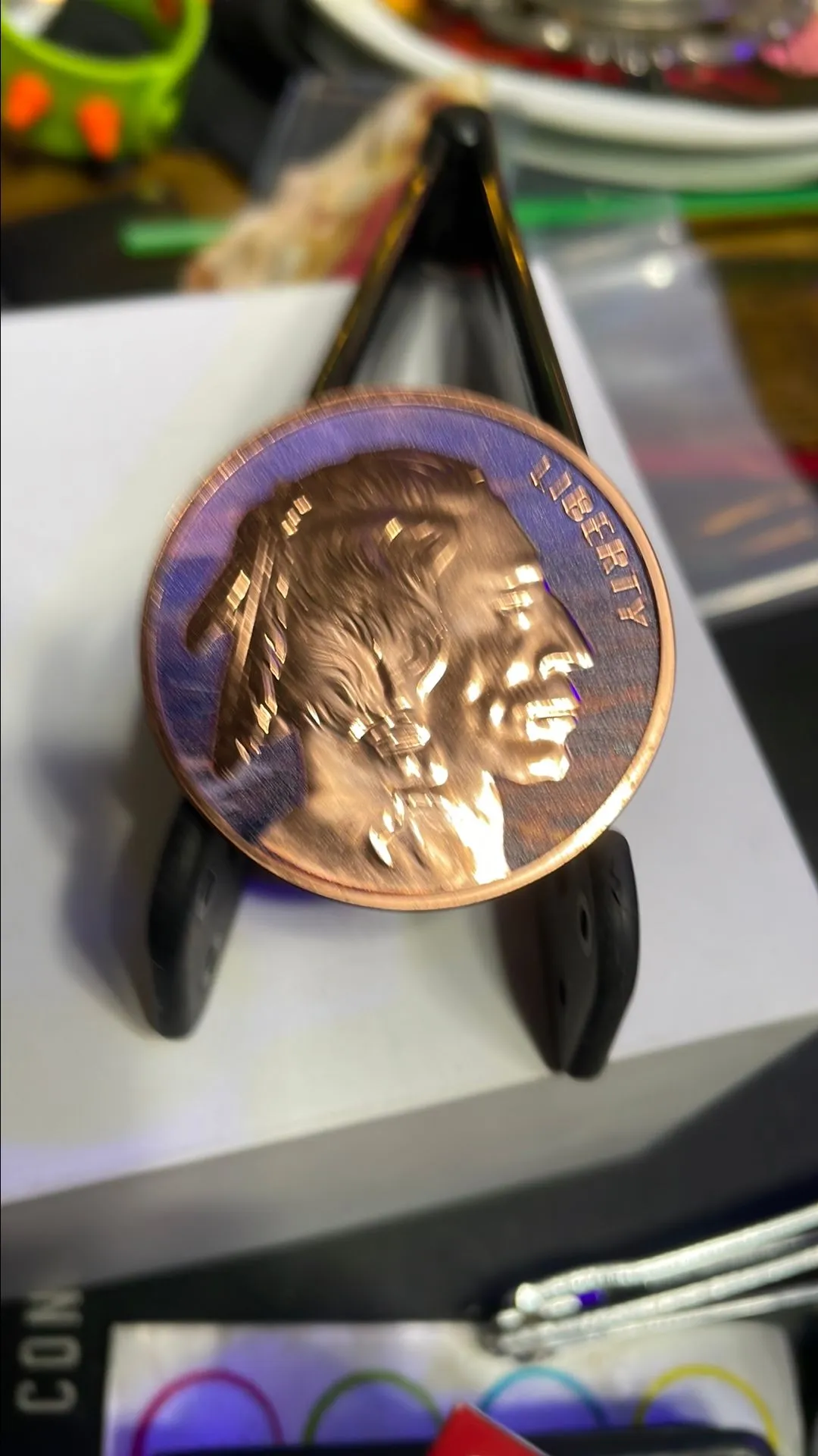 Product image for Colorized buffalo copper 1 ounce