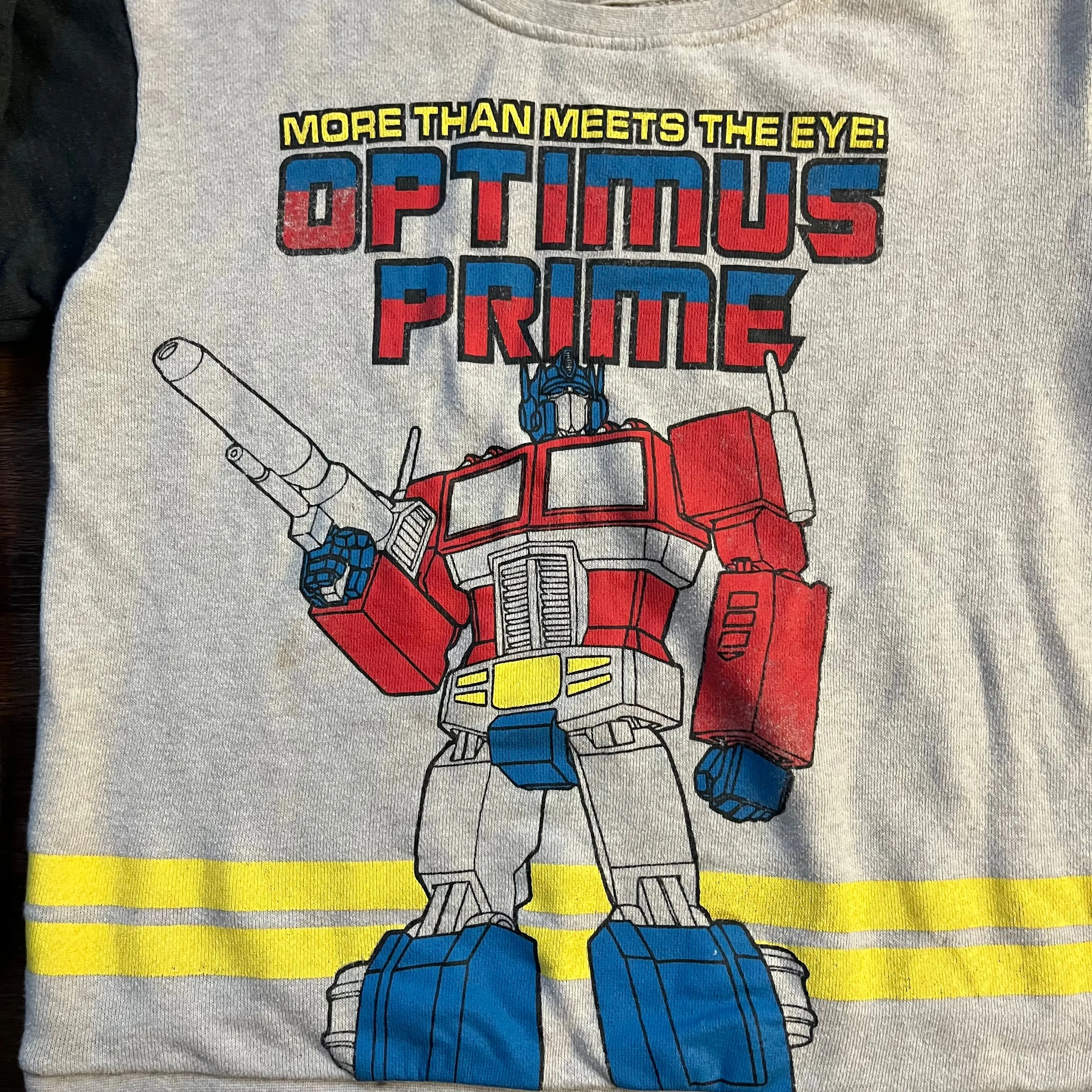 Product image for Vintage Transformers Optimus Prime raglan Medium
