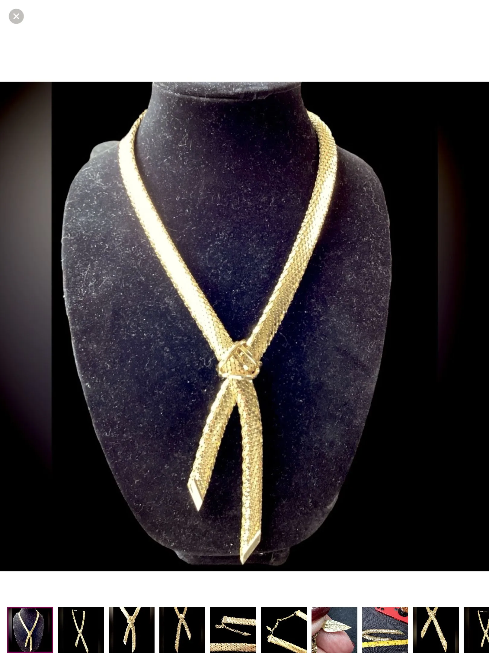 Product image for 1970's Whiting & Davis Gold Mesh Necklace