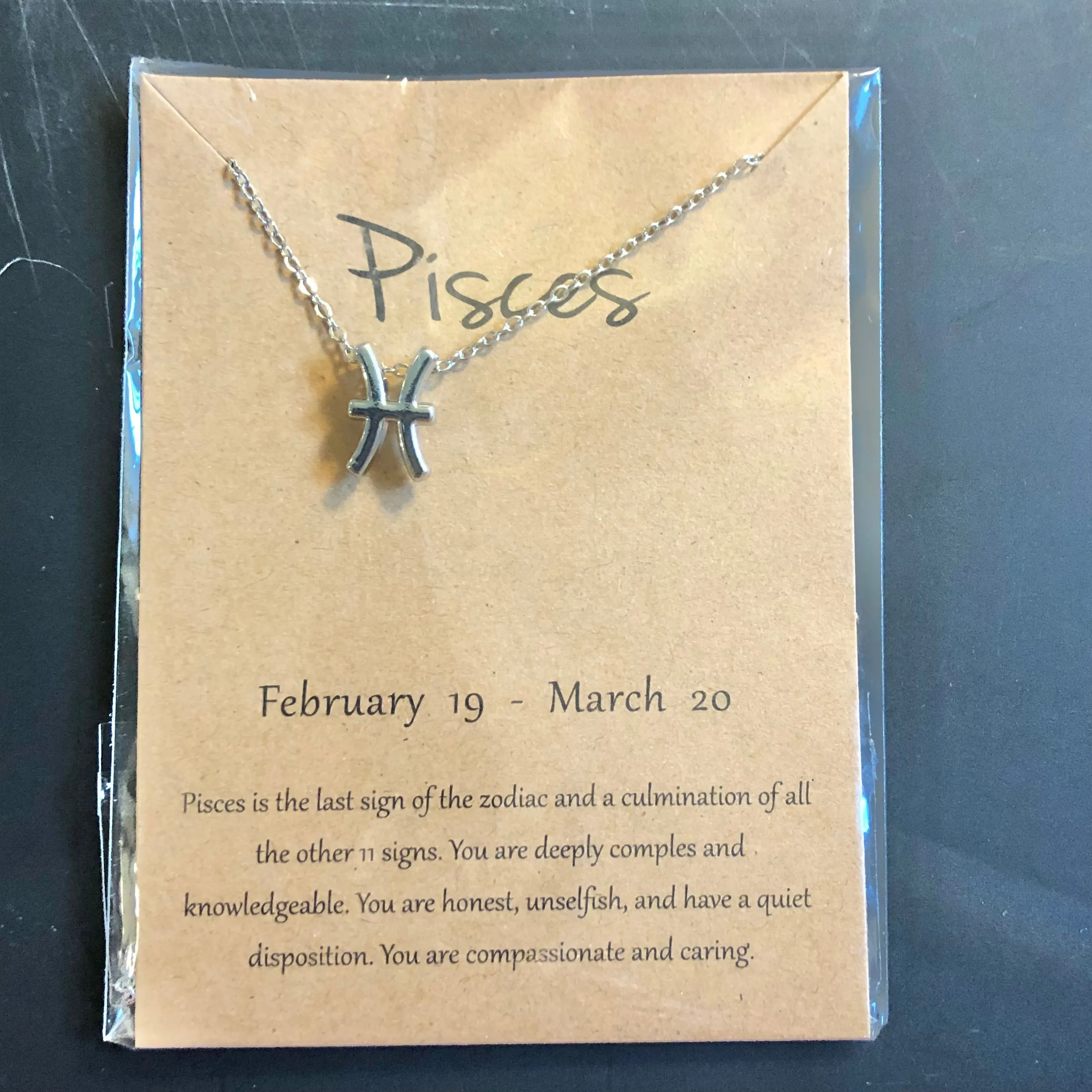 Product image for Zodiac Necklace PISCES Silver color