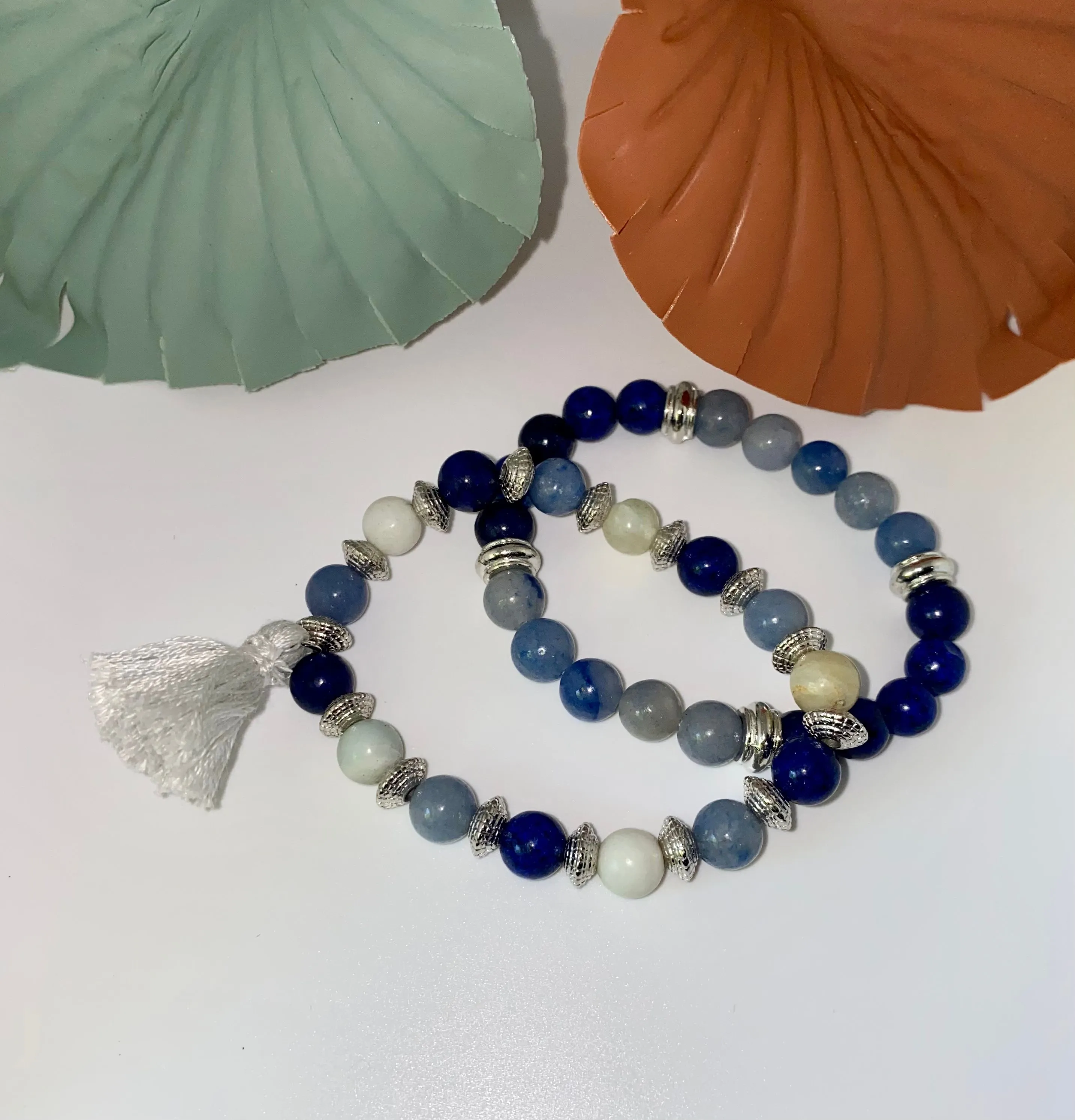 Product image for Fluorite and Moss Agate Bracelet