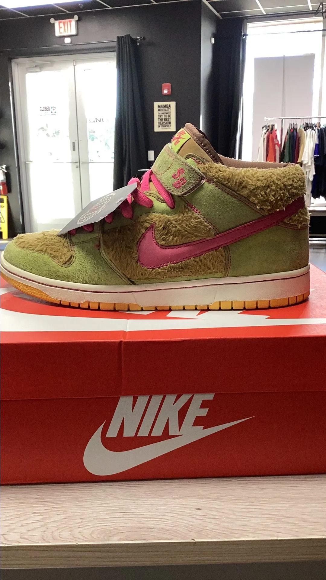 Product image for (C) NIKE SB DUNK MID MAMA BEAR SZ. 9 USED
