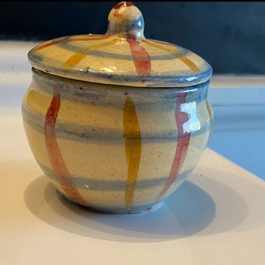 Product image for Painted plaid trinket box