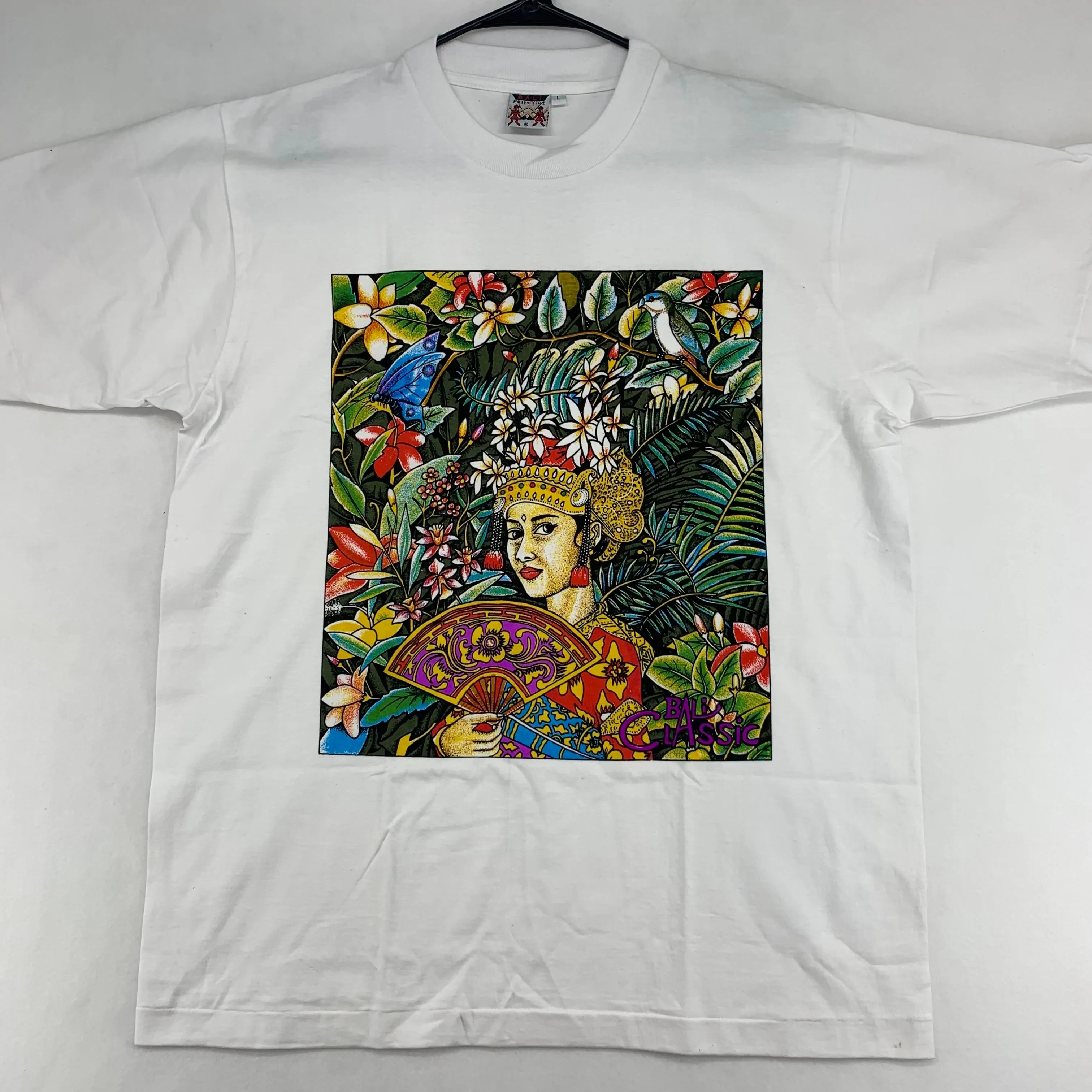Product image for Vintage Nature Single Stitch Bali Classic Men’s Large Primitive Print Tee Unwashed Crispy Vtg Shirt