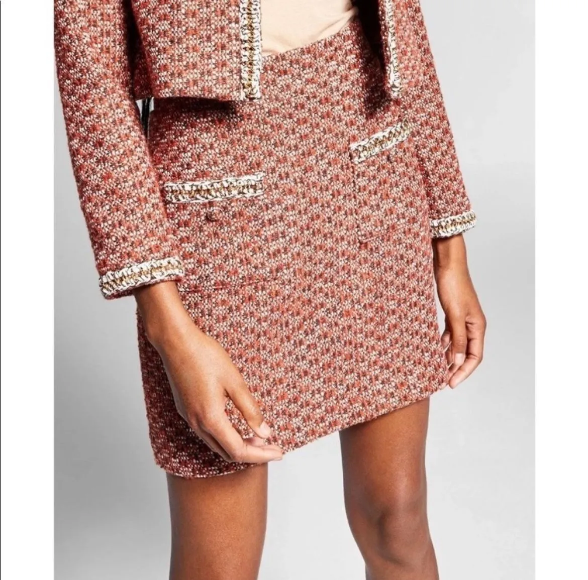 Product image for Jeannie Mai x INC Collab Wool Blend tweed Skirt size 14