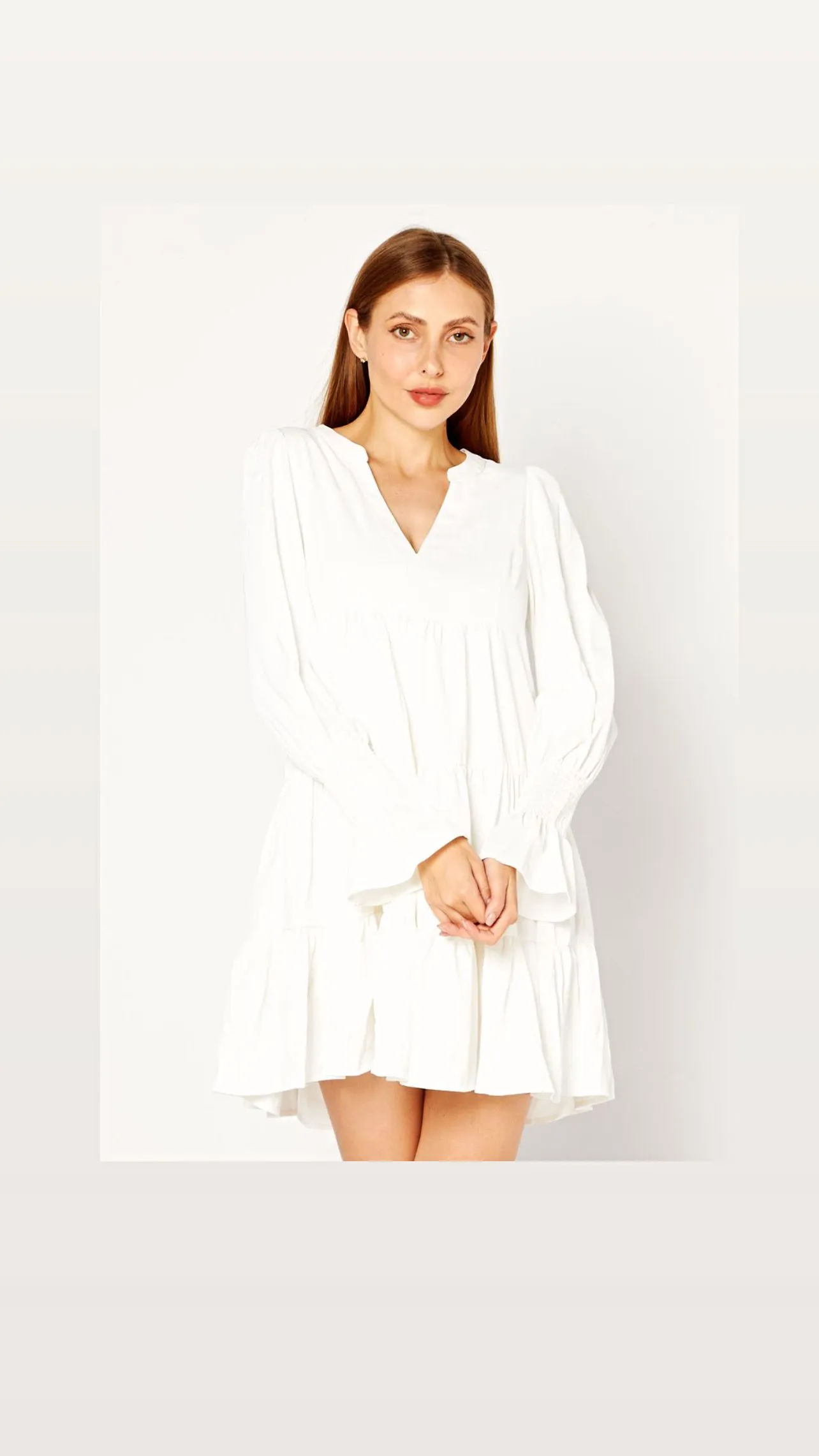 Product image for 5. NWT OPT Tiered Oversized Dress Small Bust 32"-33" Retail $158