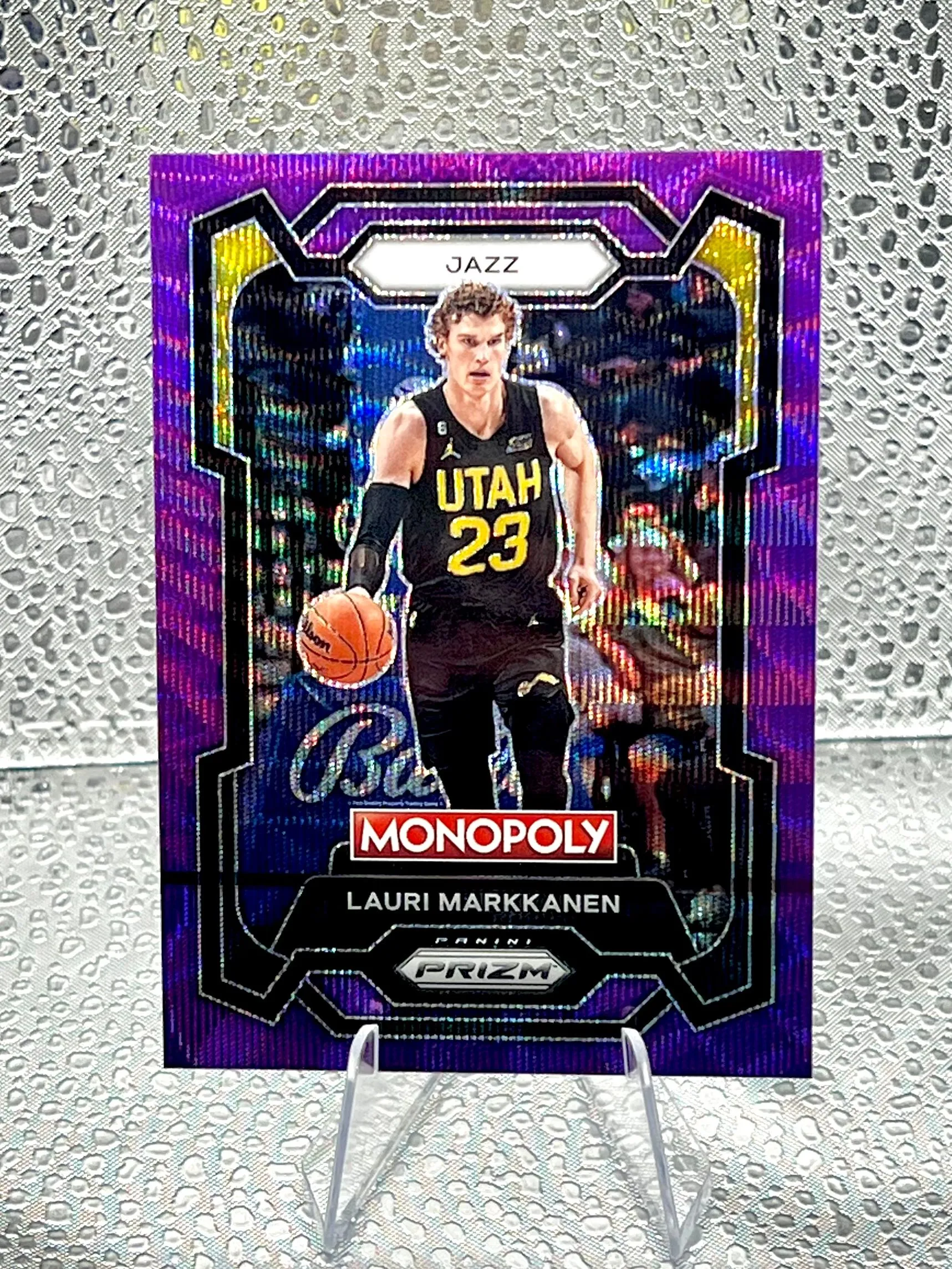 Product image for 2023-24 Panini Prizm Monopoly - Purple Wave Prizm #85 Lauri Markkanen