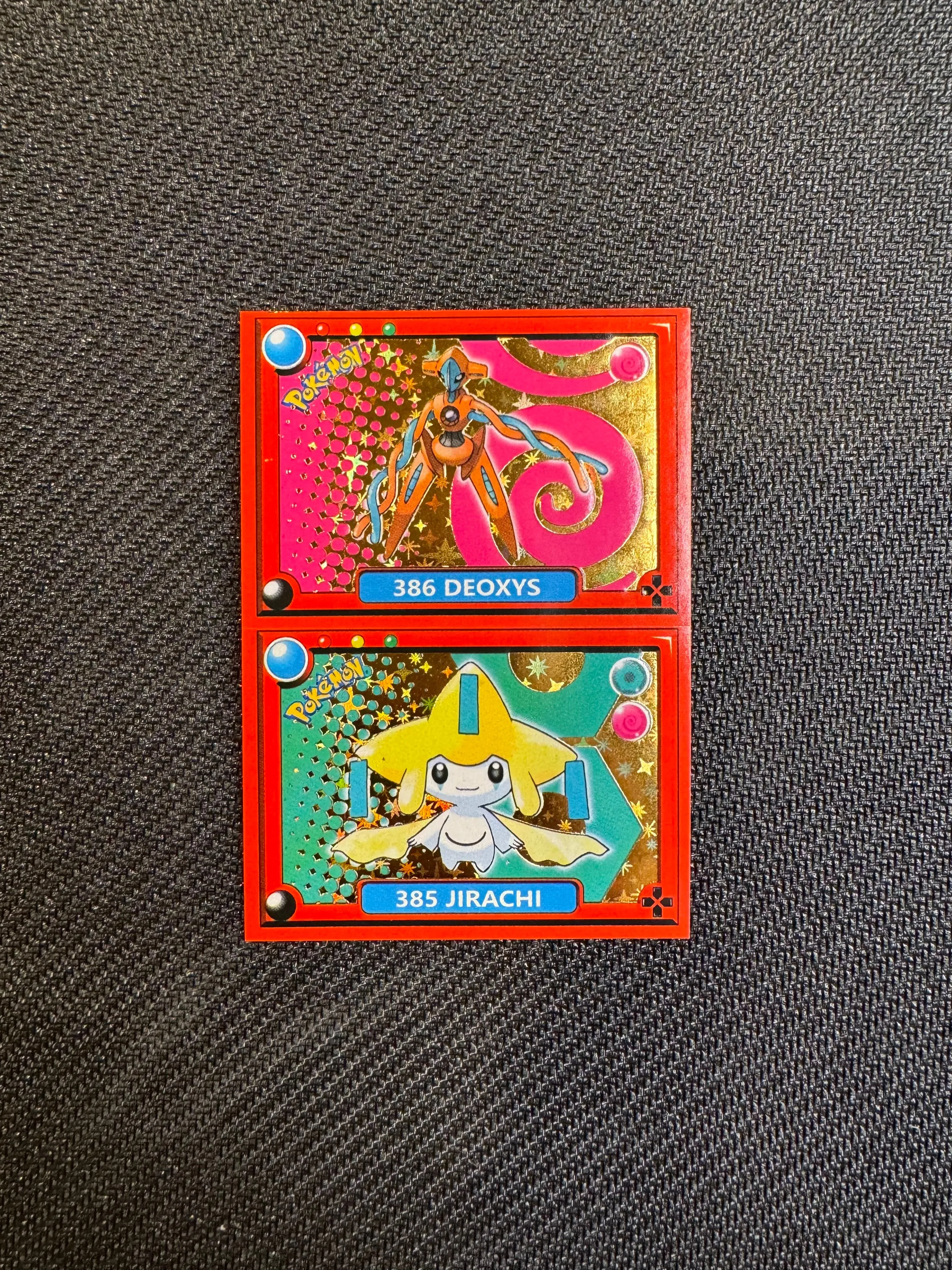 Product image for Pokédex Single (red) - Gold Foil Deoxys & Jirachi Sticker