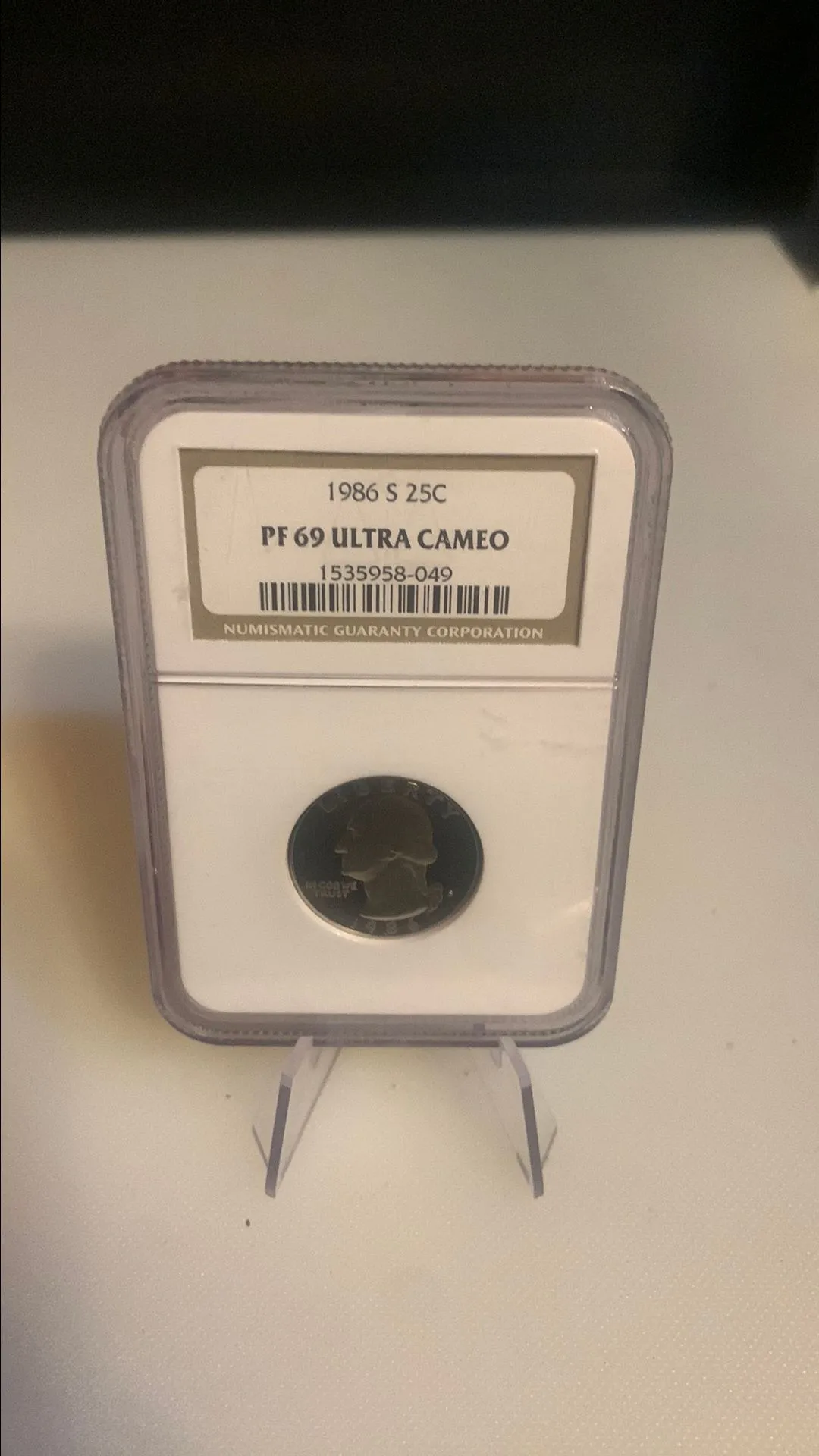 Product image for 1986s  25c NGC