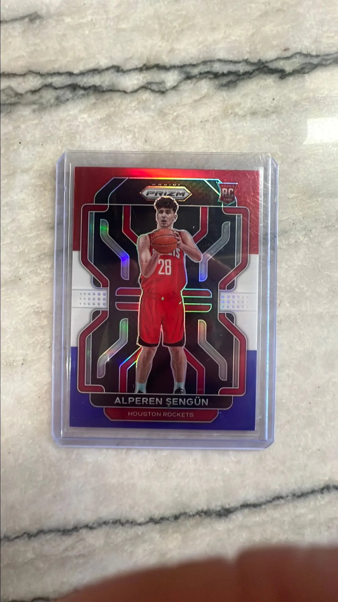 Product image for Alperen Sengun Red White and Blue Prizm rookie card