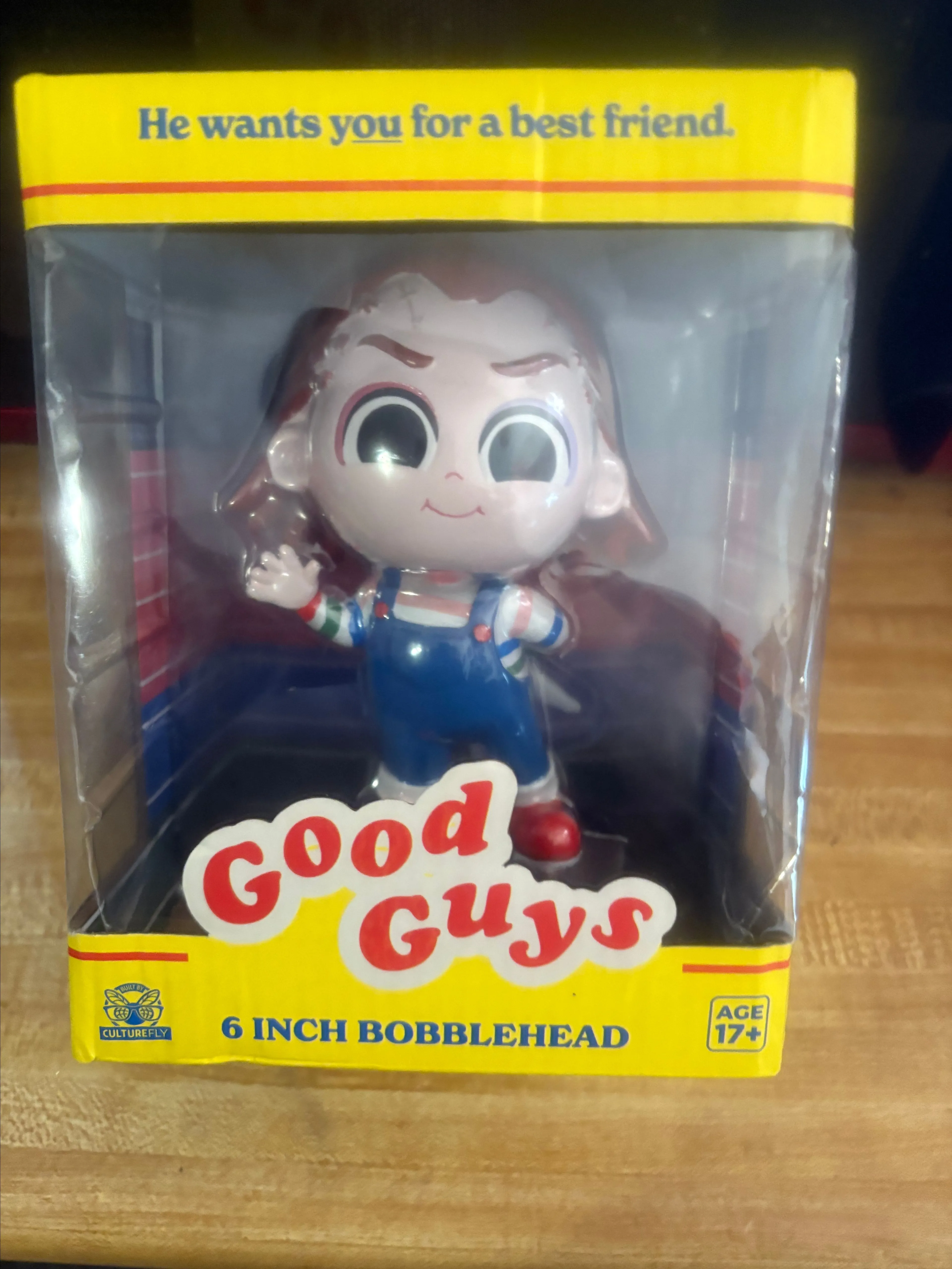 Product image for Brand new Chucky, good guy 6 inch bobble head new
