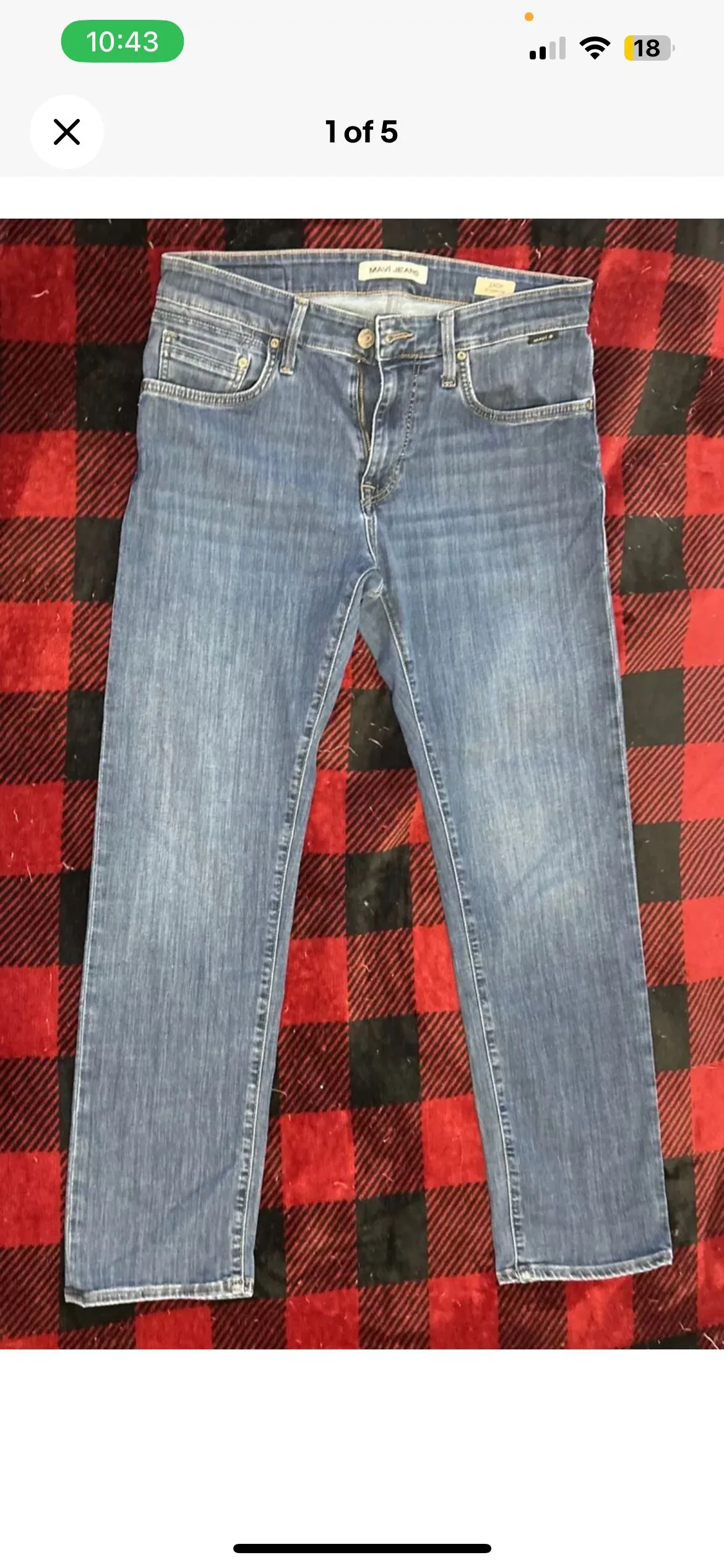 Product image for Mavi Zach Jeans Mens Size 31x30 Blue Straight Leg Stretch Denim