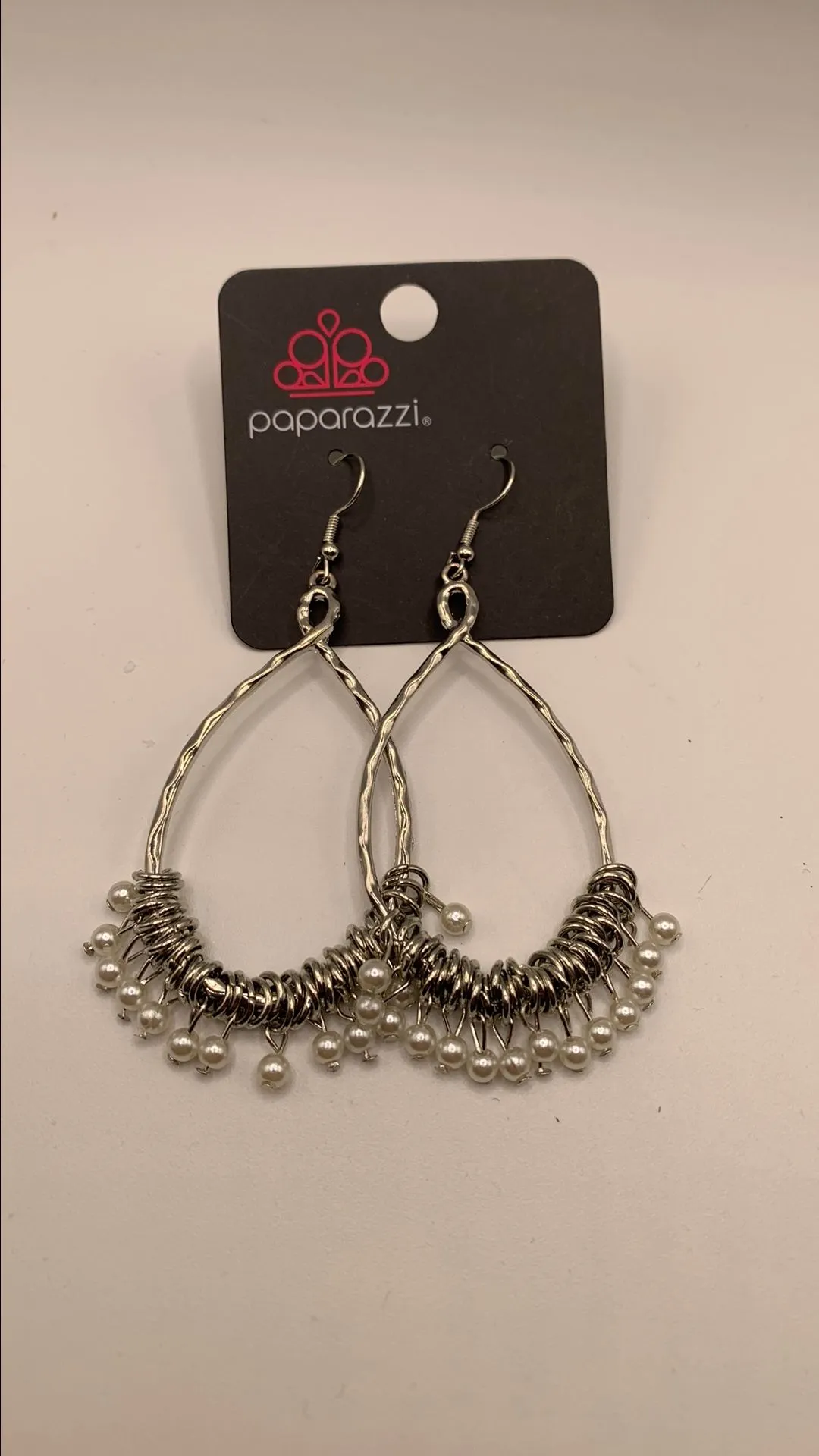 Product image for Pearl fish hook earrings