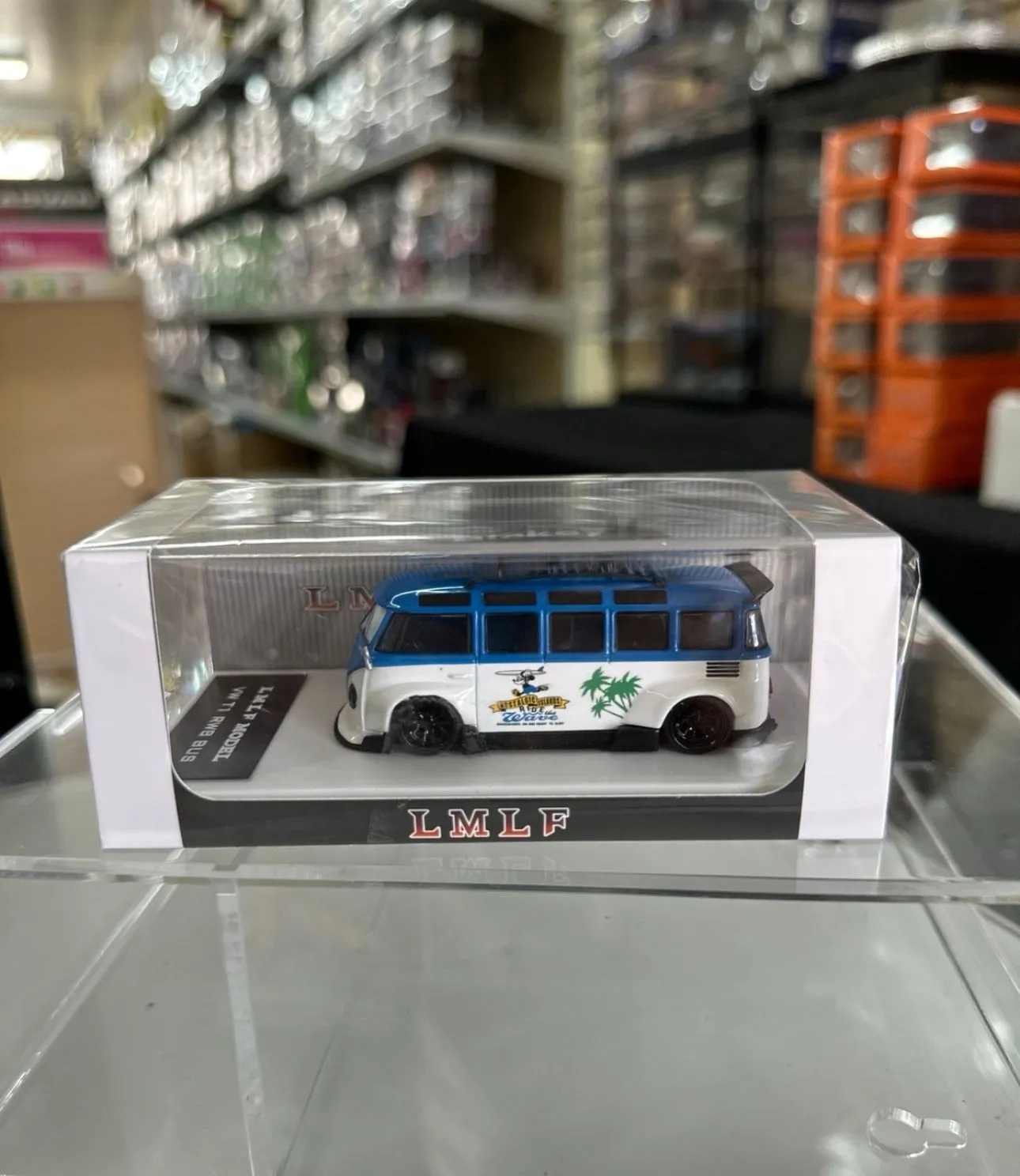 Product image for Volkswagen VW T1 RWB Bus Van Surfboard Mickey 1/64 Diecast LMLF