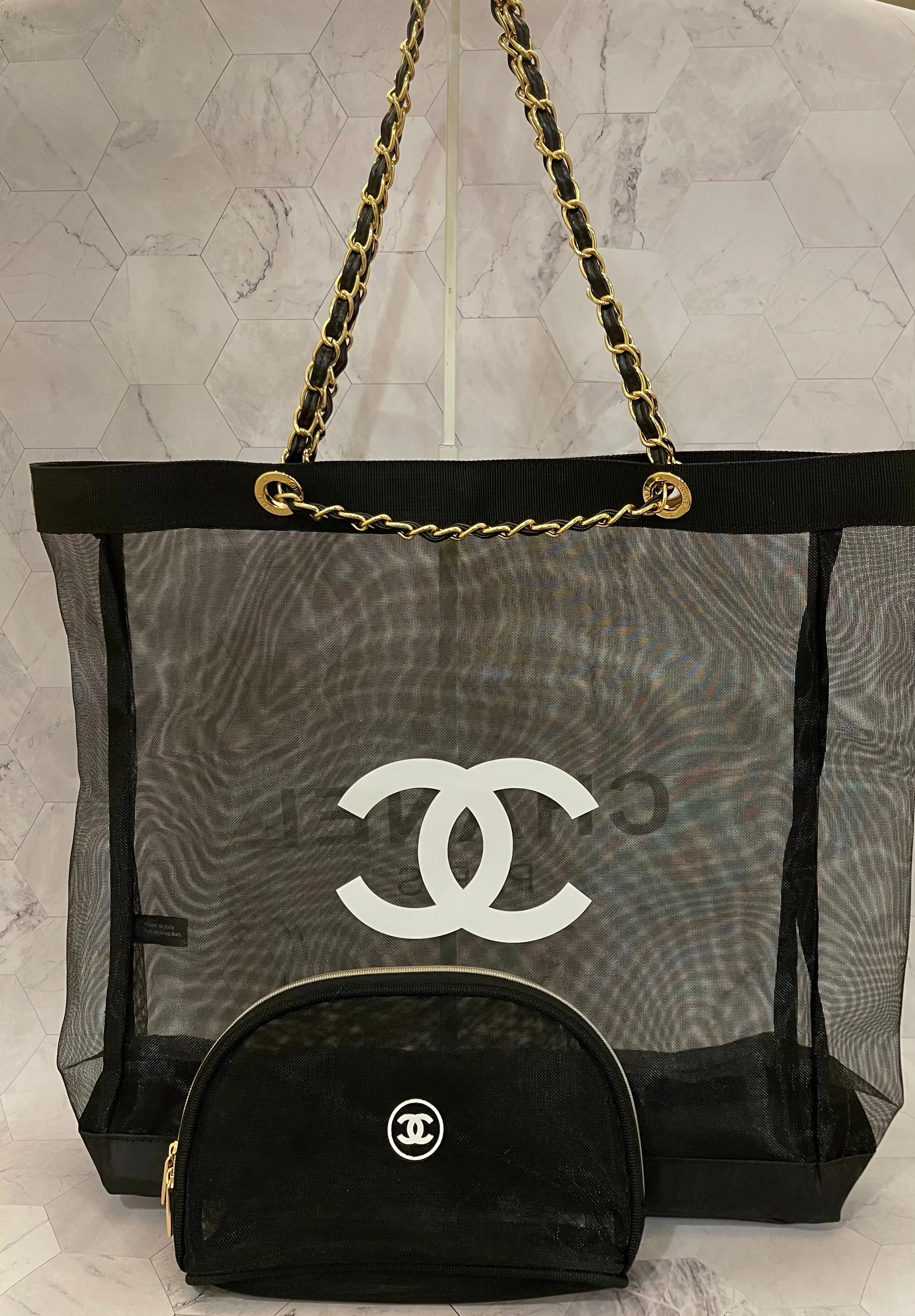 Product image for Chanel Chanel Mesh Tote and Pouch Combo-(gift w/purchase)