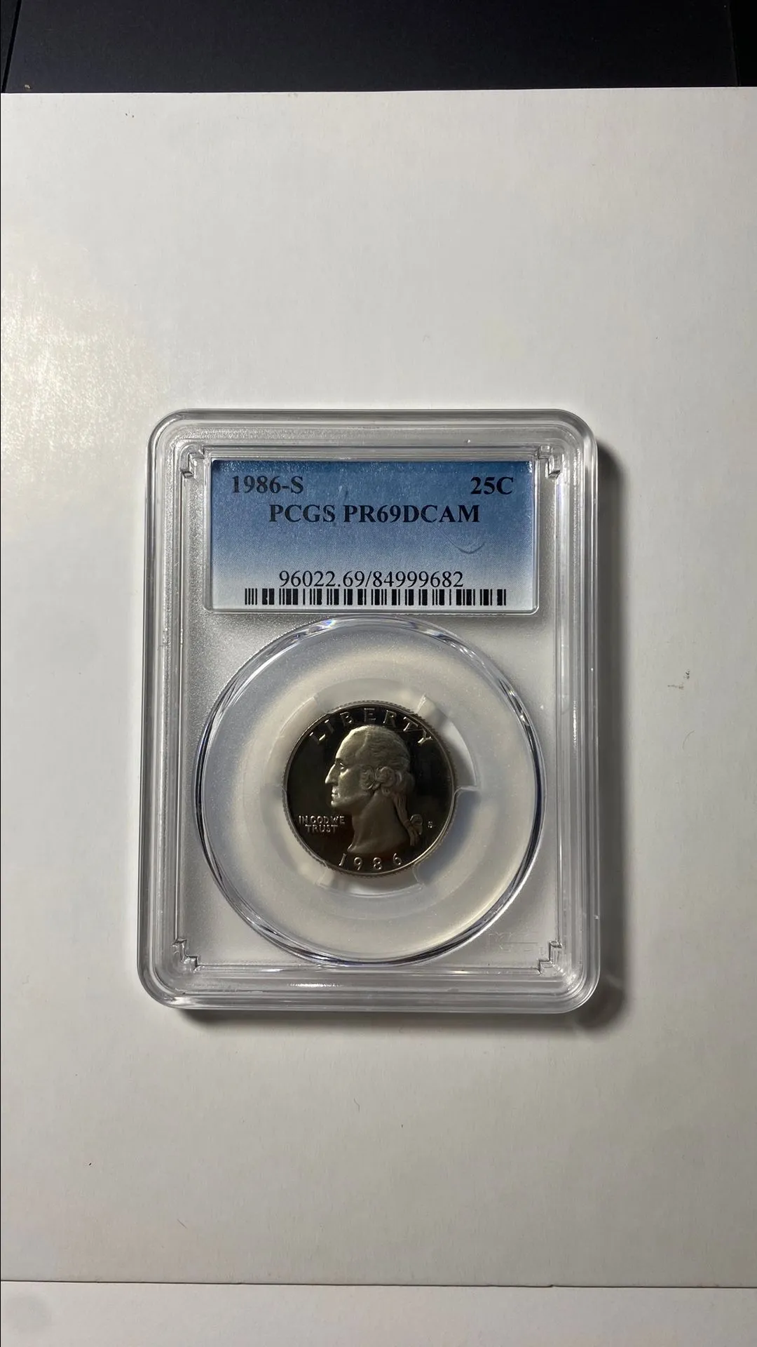 Product image for  1986-S PCGS PR69DCAM Washington Quarter