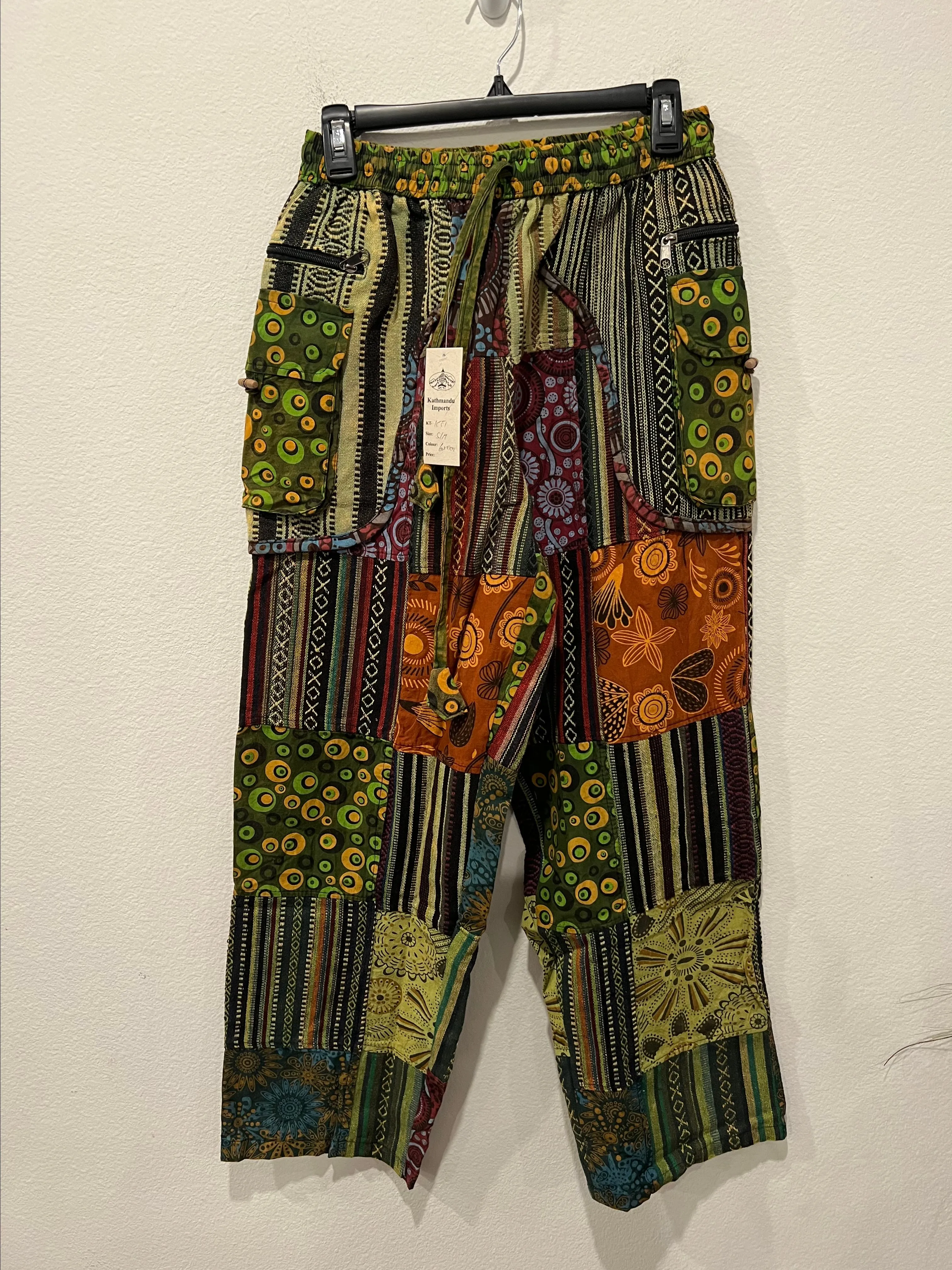 Product image for Colorful Patchwork Cargo Pants Size S/M by Kathmandu