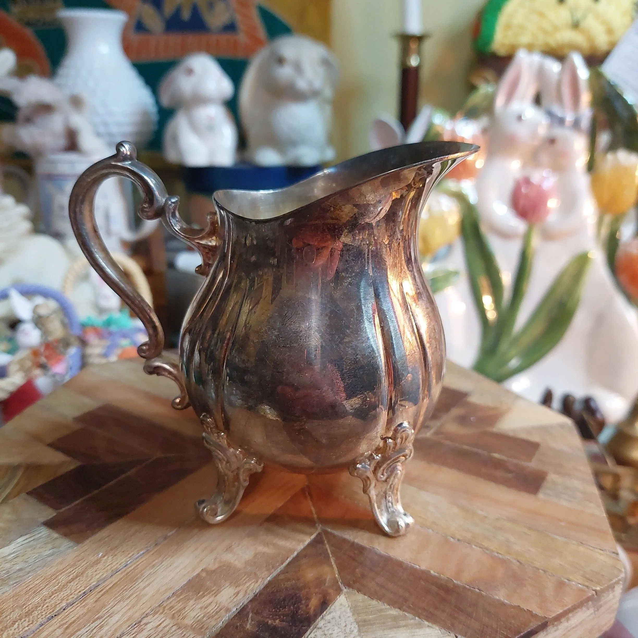 Product image for 1989 Gorham Silver Plated Footed Creamer/Pitcher