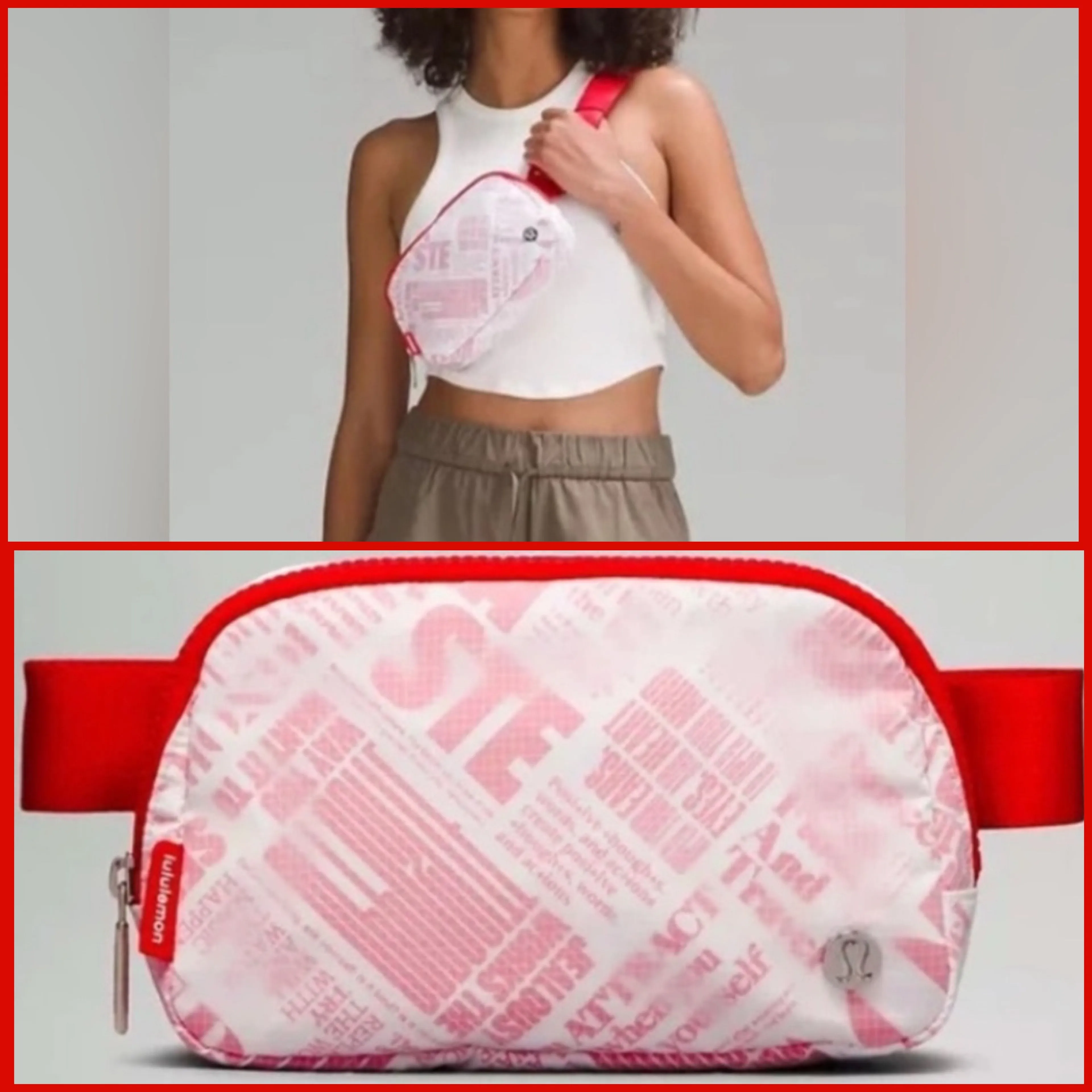 Product image for Lululemon Everywhere Belt Bag 1L *Manifesto Print