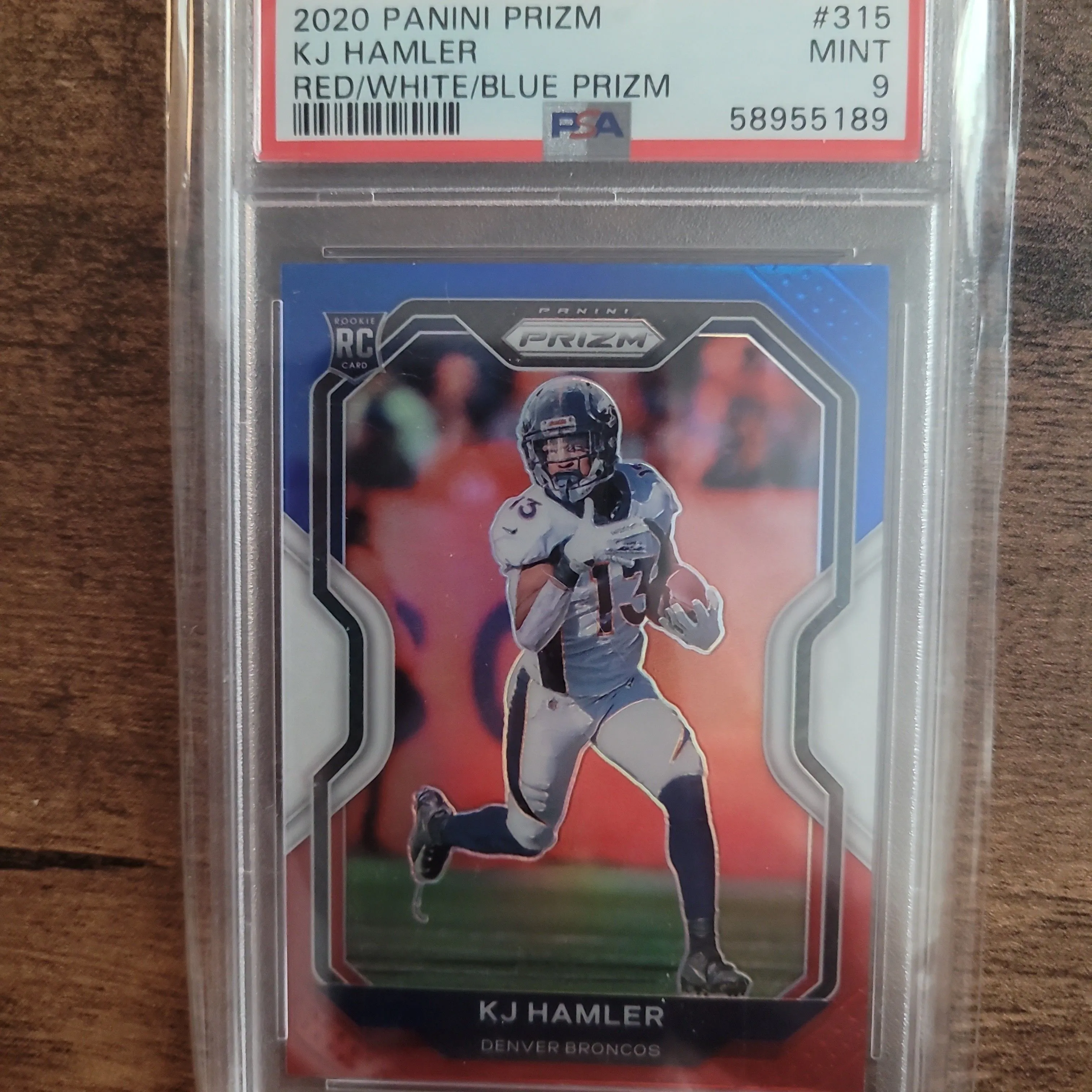 Product image for 2020 Panini Prizm KJ Hamler Red White Blue #315 Mint PSA9