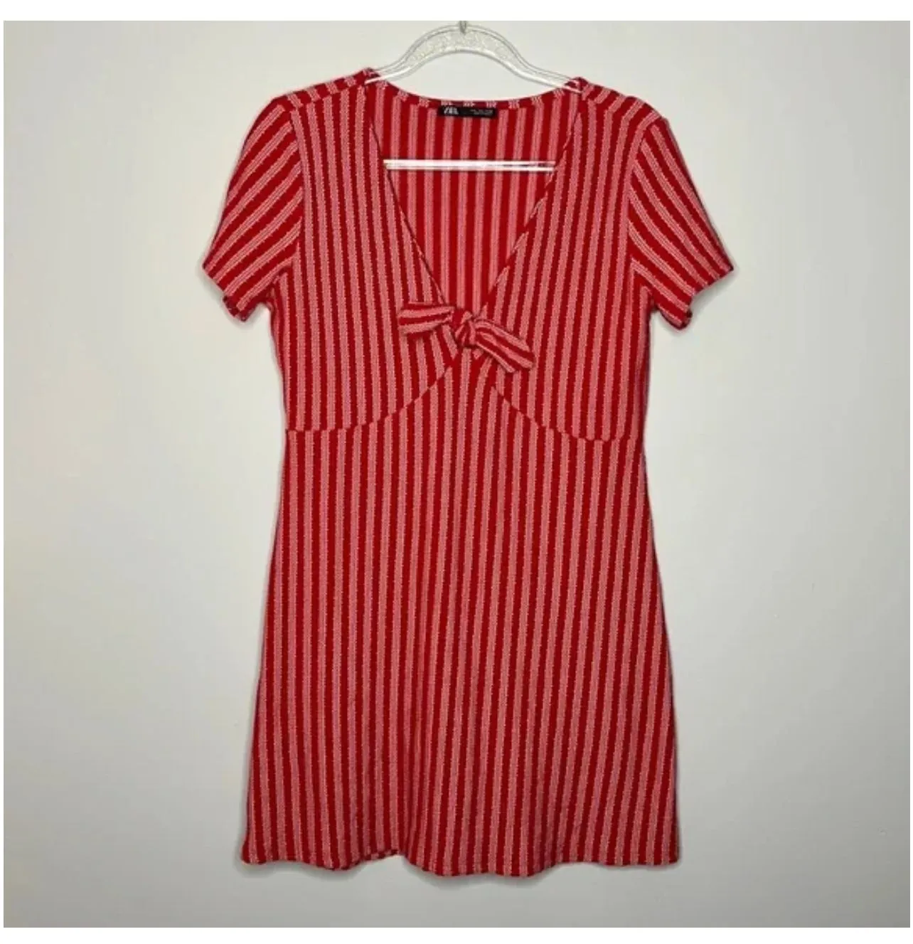 ZARA Red Stripe Sailor Flare Tie-Knot Dress  Whatnot: Shop, Sell, Connect