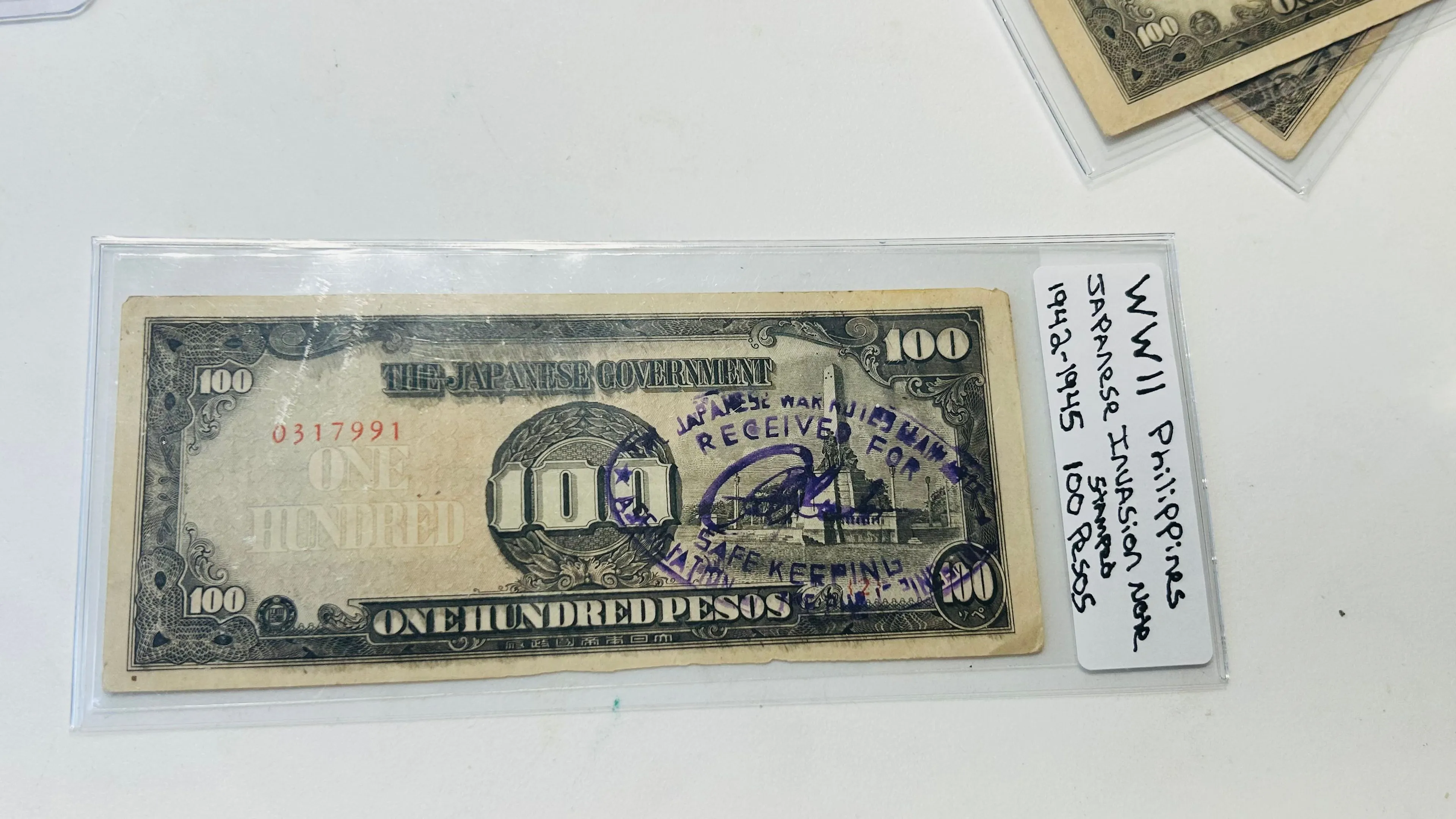 Product image for 1942-1945 Philippines Japanese invasion currency note